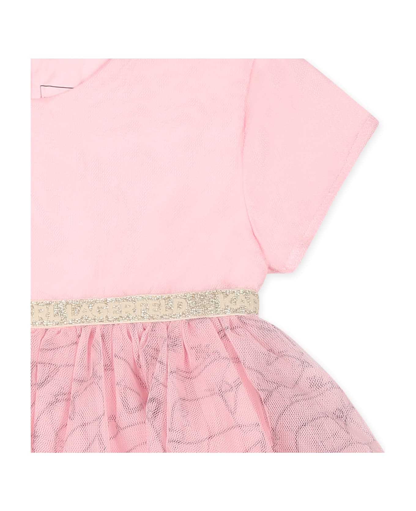 Karl Lagerfeld Kids Pink Dress For Bbay Girl With Choupette - Pink