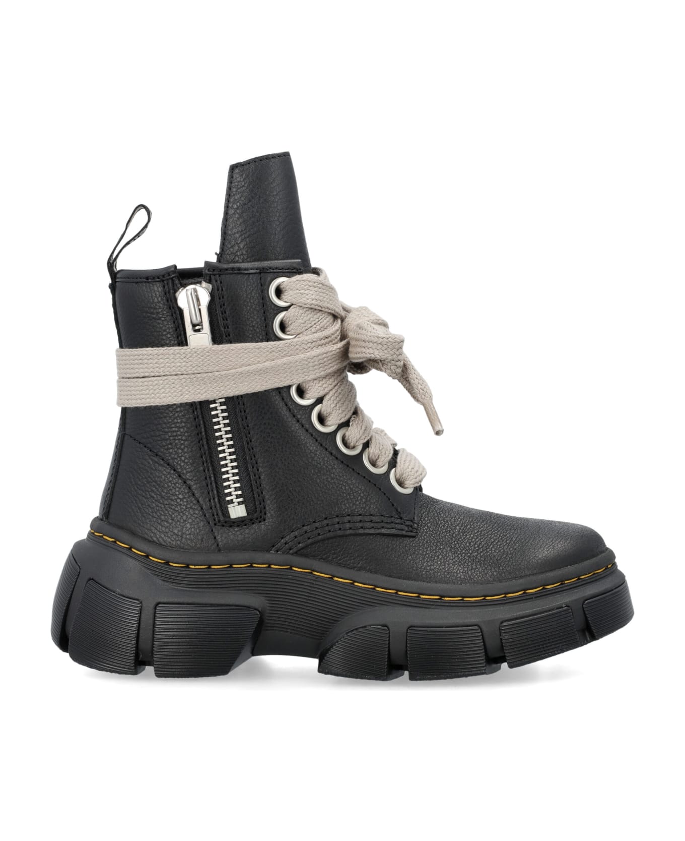 Rick Owens x Dr. Martens 1460 Leather Dmxl Platform Jumbo Lace Up Boots - BLACK