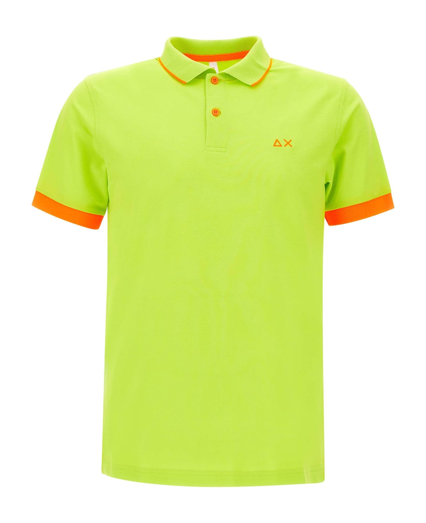 Sun 68 "small Stripe" Cotton Polo Shirt - GREEN ポロシャツ