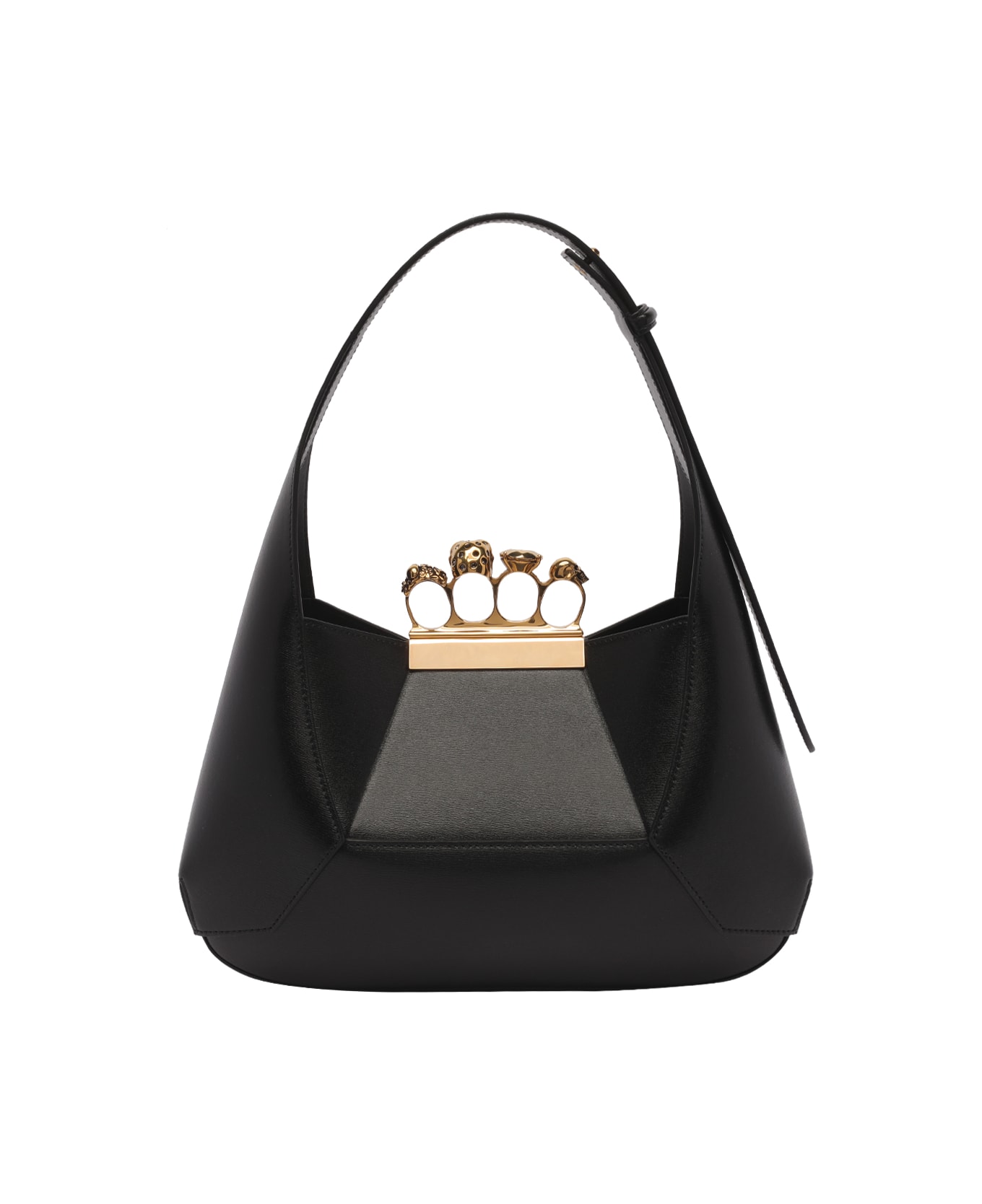 Alexander McQueen Black The Jewelled Hobo Bag - Nero