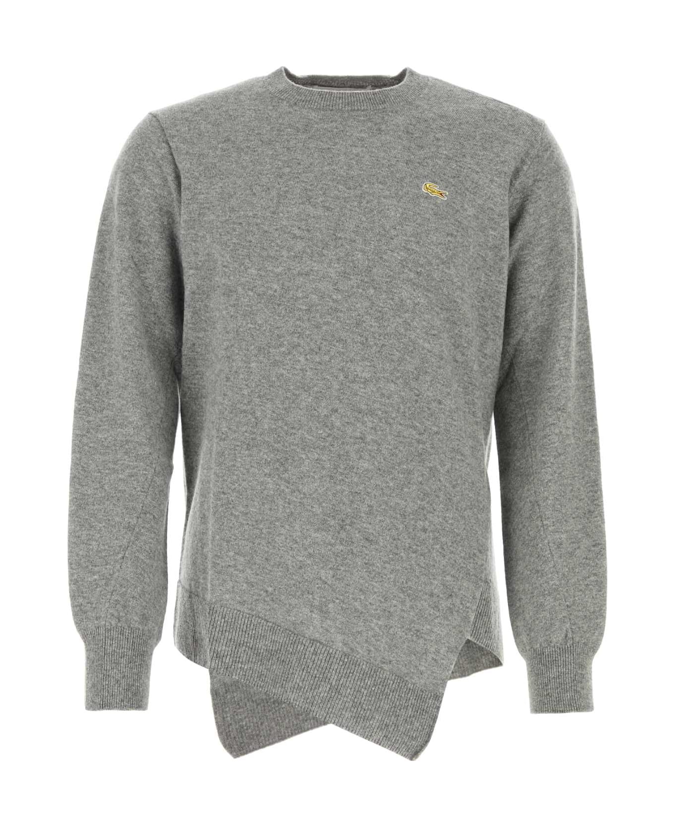 Comme des Garçons Shirt Grey Wool Comme Des Garã§ons Shirt X Lacoste Sweater - GREY