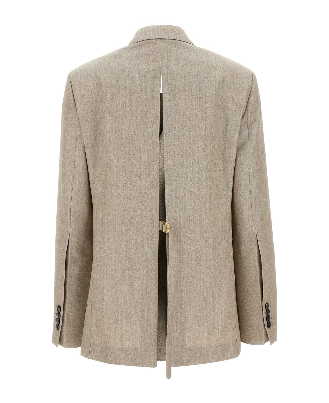 Ami Alexandre Mattiussi Maxi Split Blazer - Beige