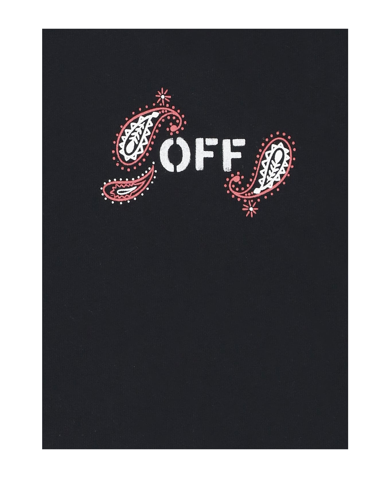 Off-White T-shirt With Print - Black