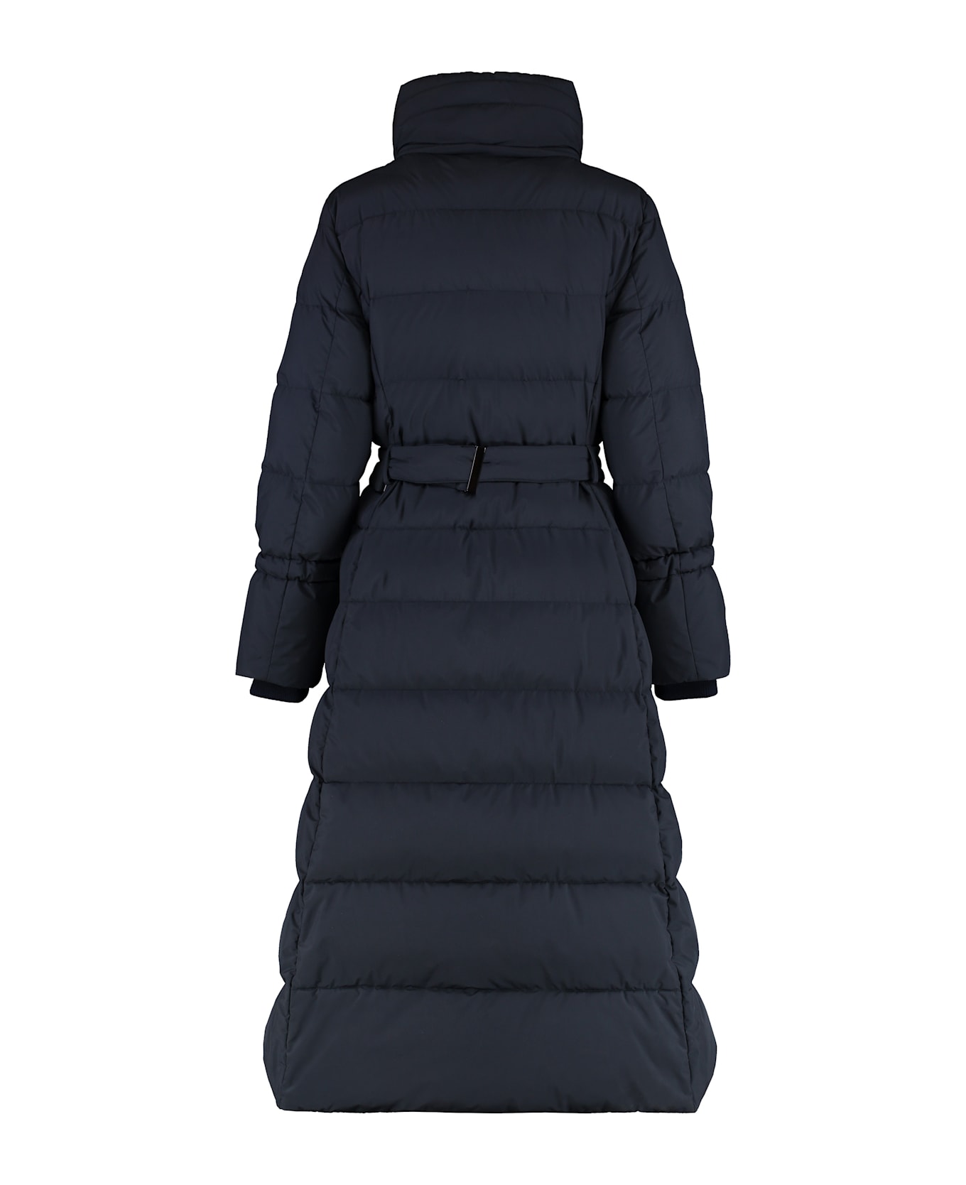 Moorer Dorianne Belted Long Down Jacket - blue