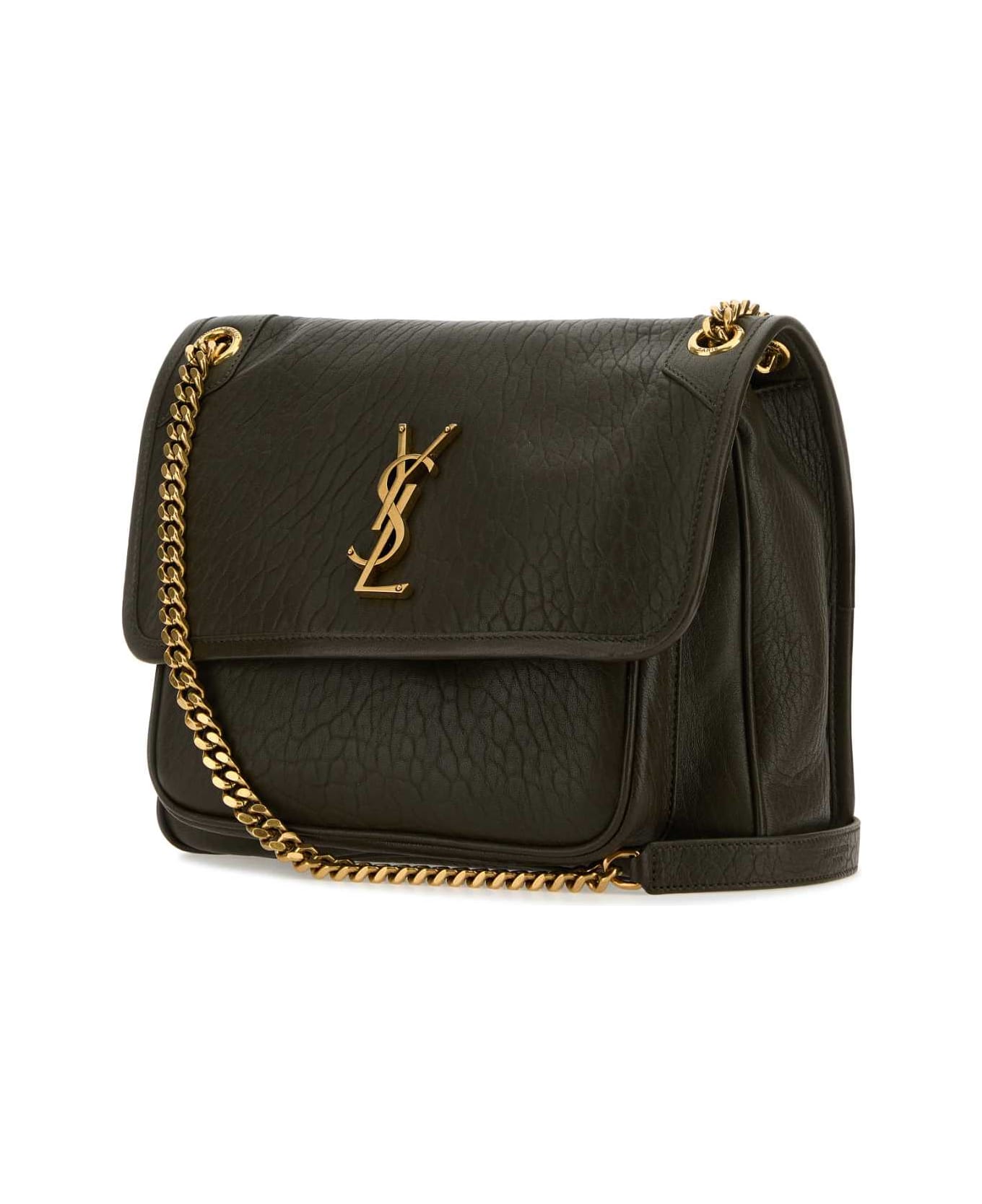 Saint Laurent Dark Green Leather Medium Niki Shoulder Bag - LIGHTMUSK