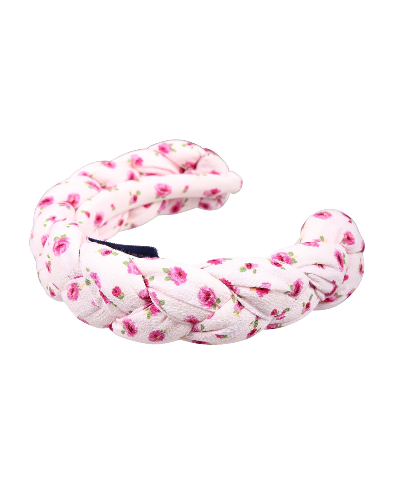 Simonetta Pink Headband For Girl With Floral Print - Pink