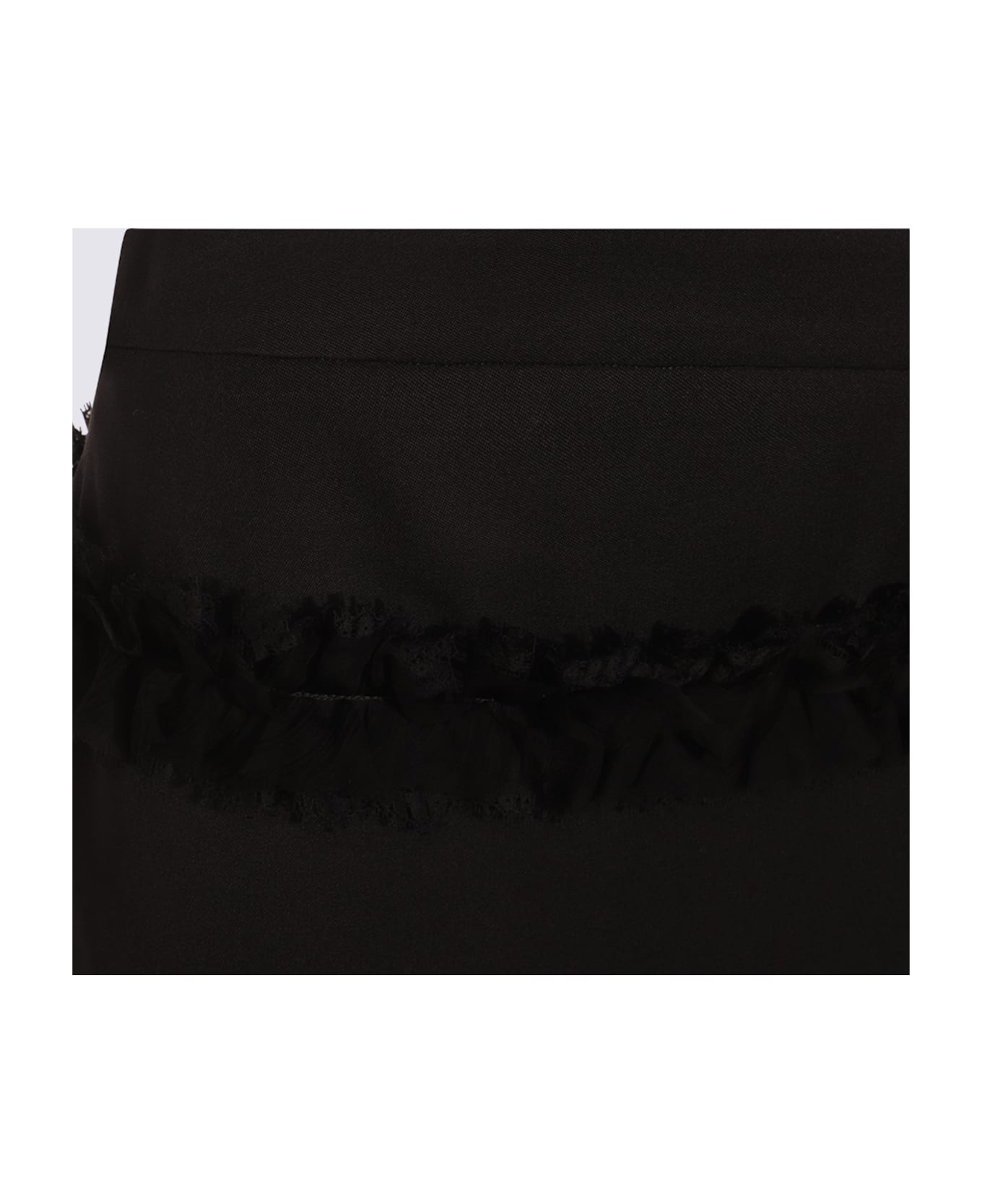 Alexander McQueen Black Wool Skirt - Black