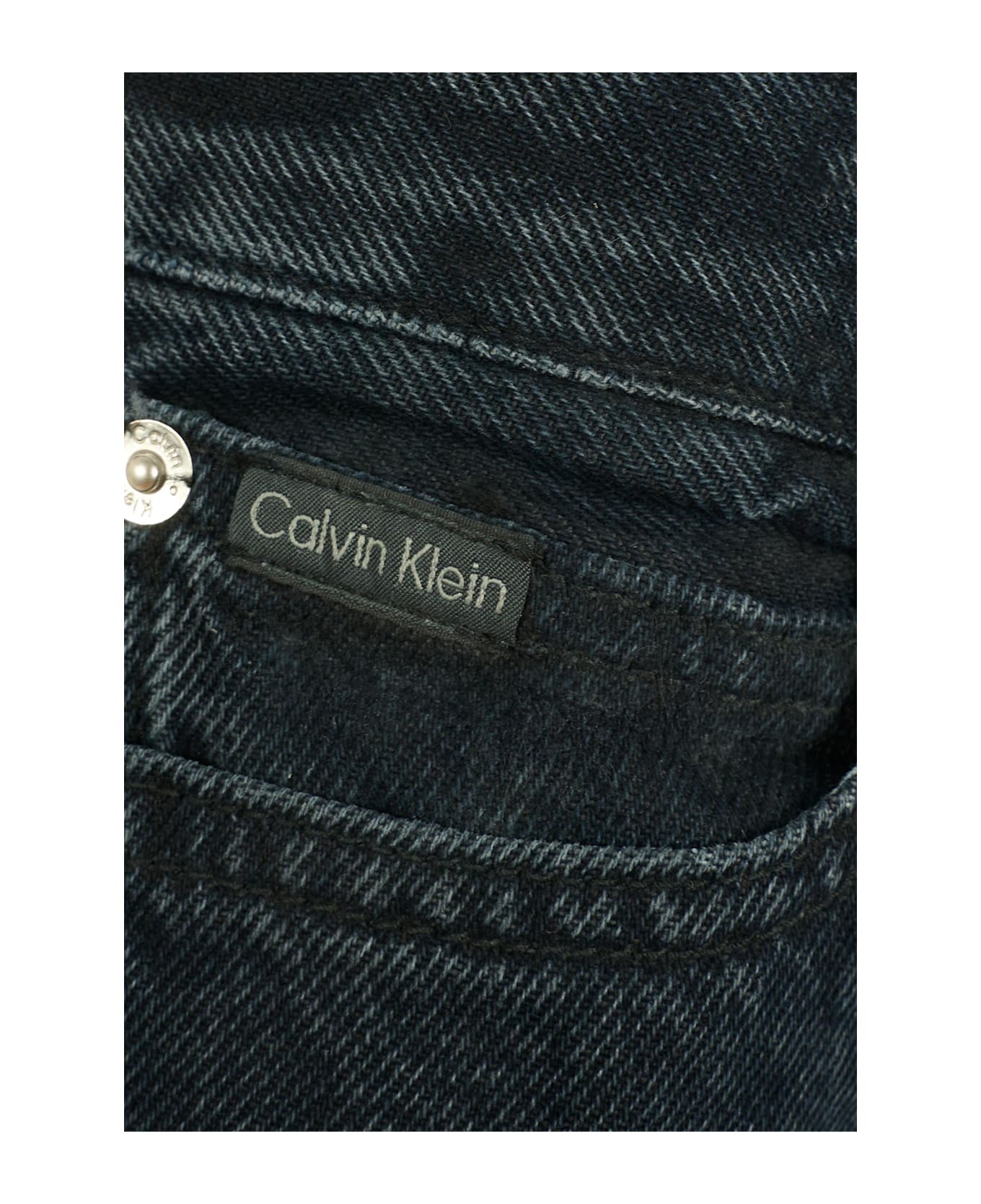 Calvin Klein Denim Jeans For Girl With Logo - Denim