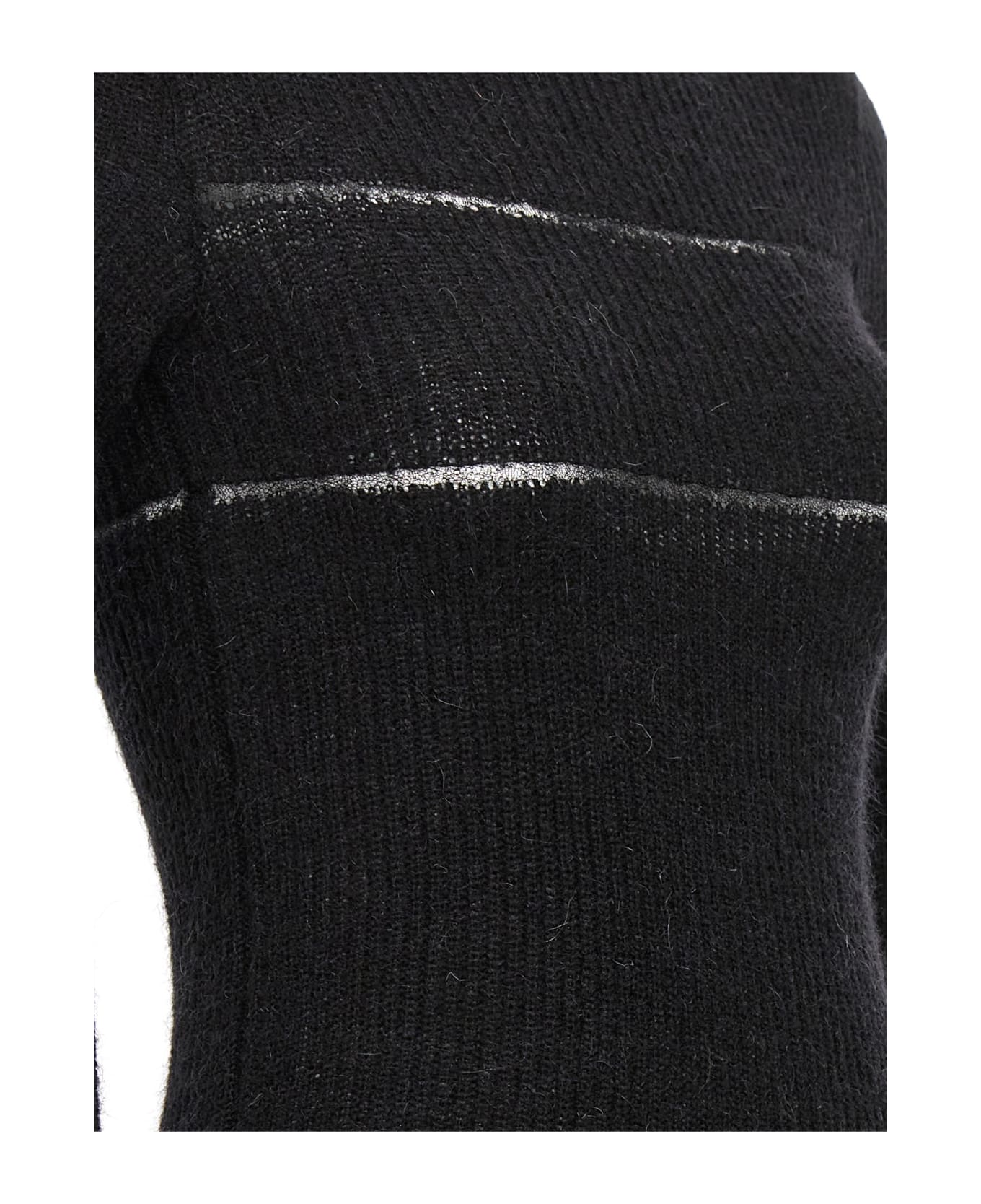 MSGM Organza Insert Sweater - Black   ニットウェア