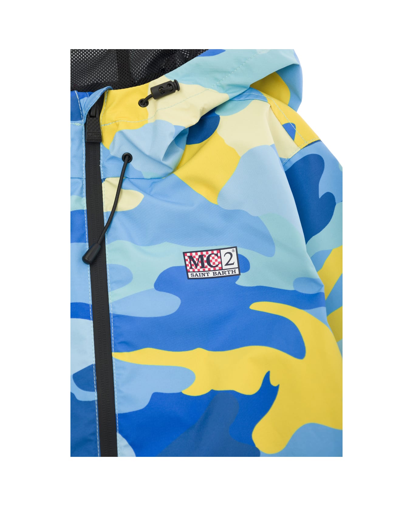 MC2 Saint Barth Multicolor Hooded Jacket With Camouflage Print In Techno Fabric Boy - Multicolor