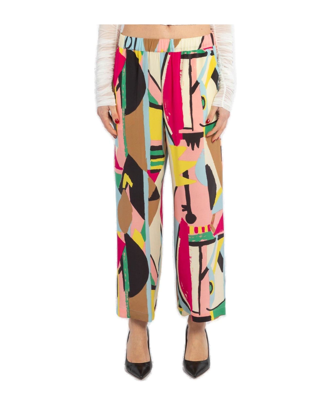 Weekend Max Mara All-over Printed Wide Leg Trousers - MULTICOLOR