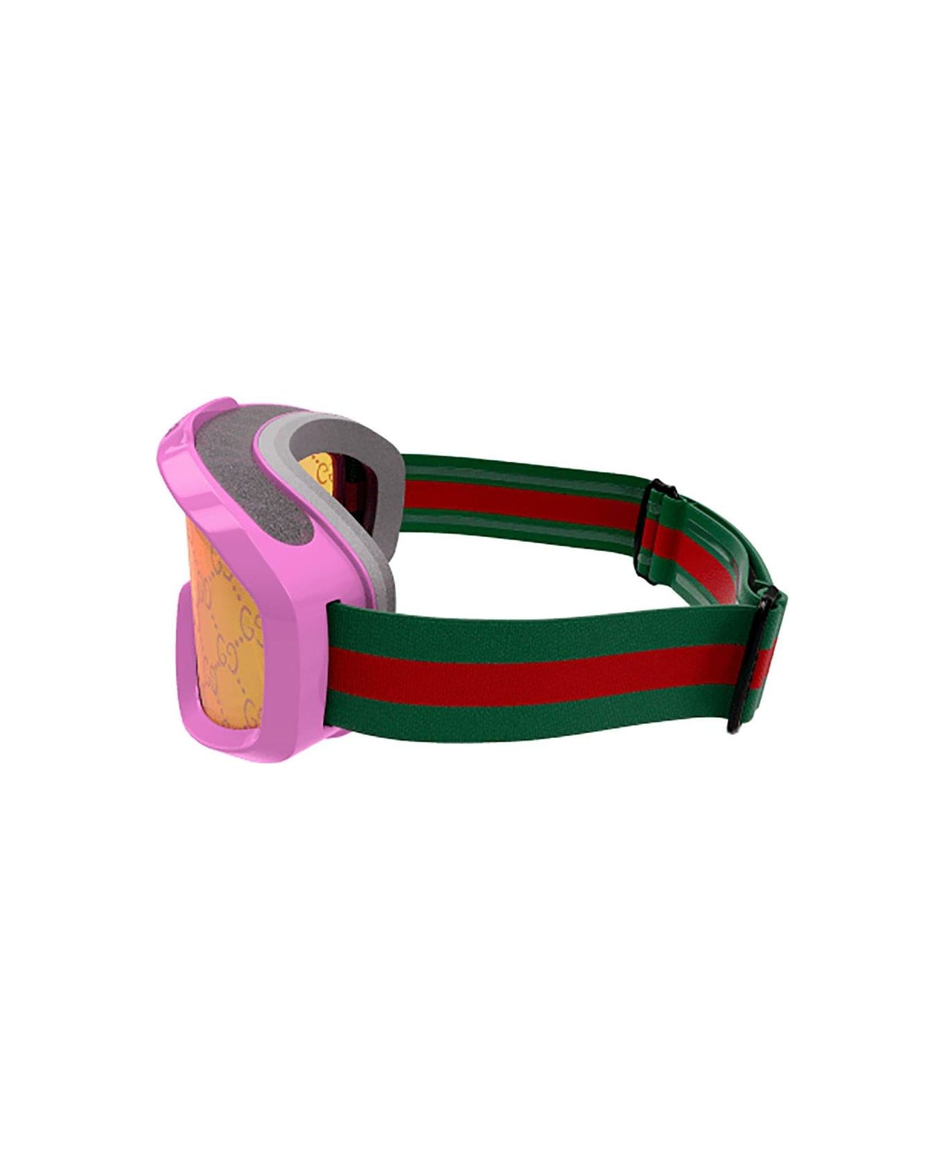 Gucci Eyewear Ski Oversized Frame Goggles - 004 pink multicolor yello