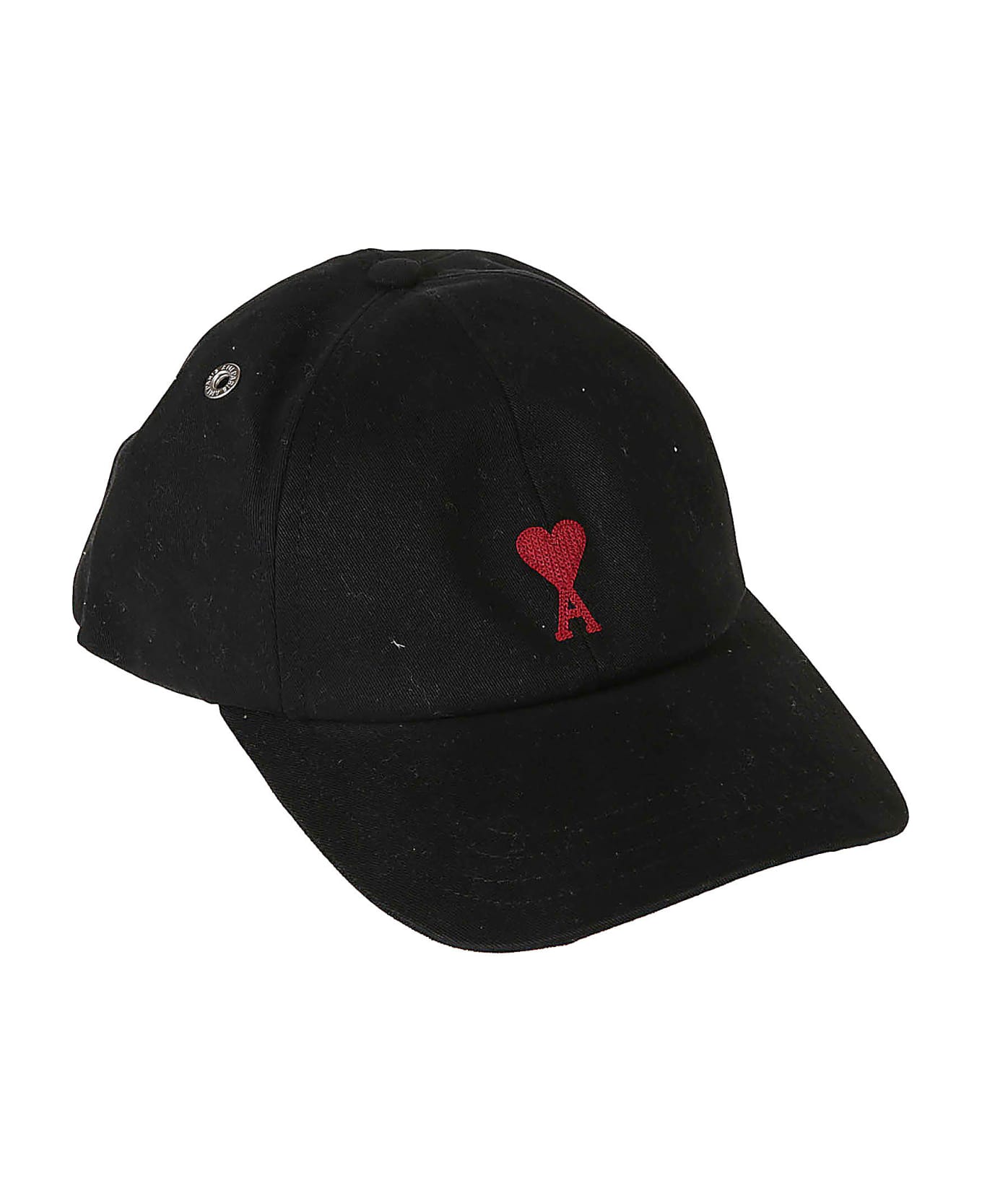 Ami Alexandre Mattiussi Heart Embroidered Baseball Cap - Black