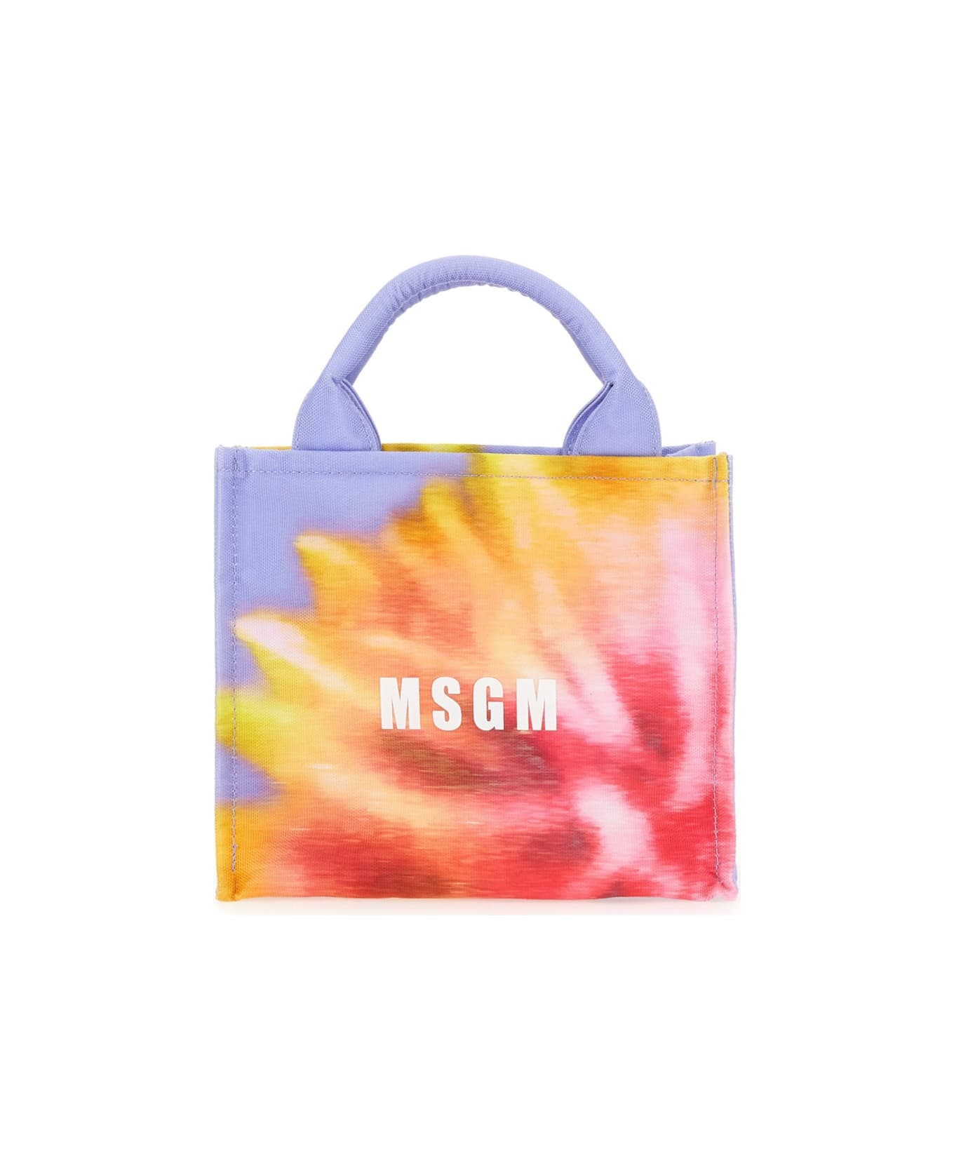 MSGM Small Tote Bag With Daisy Print - MULTICOLOUR