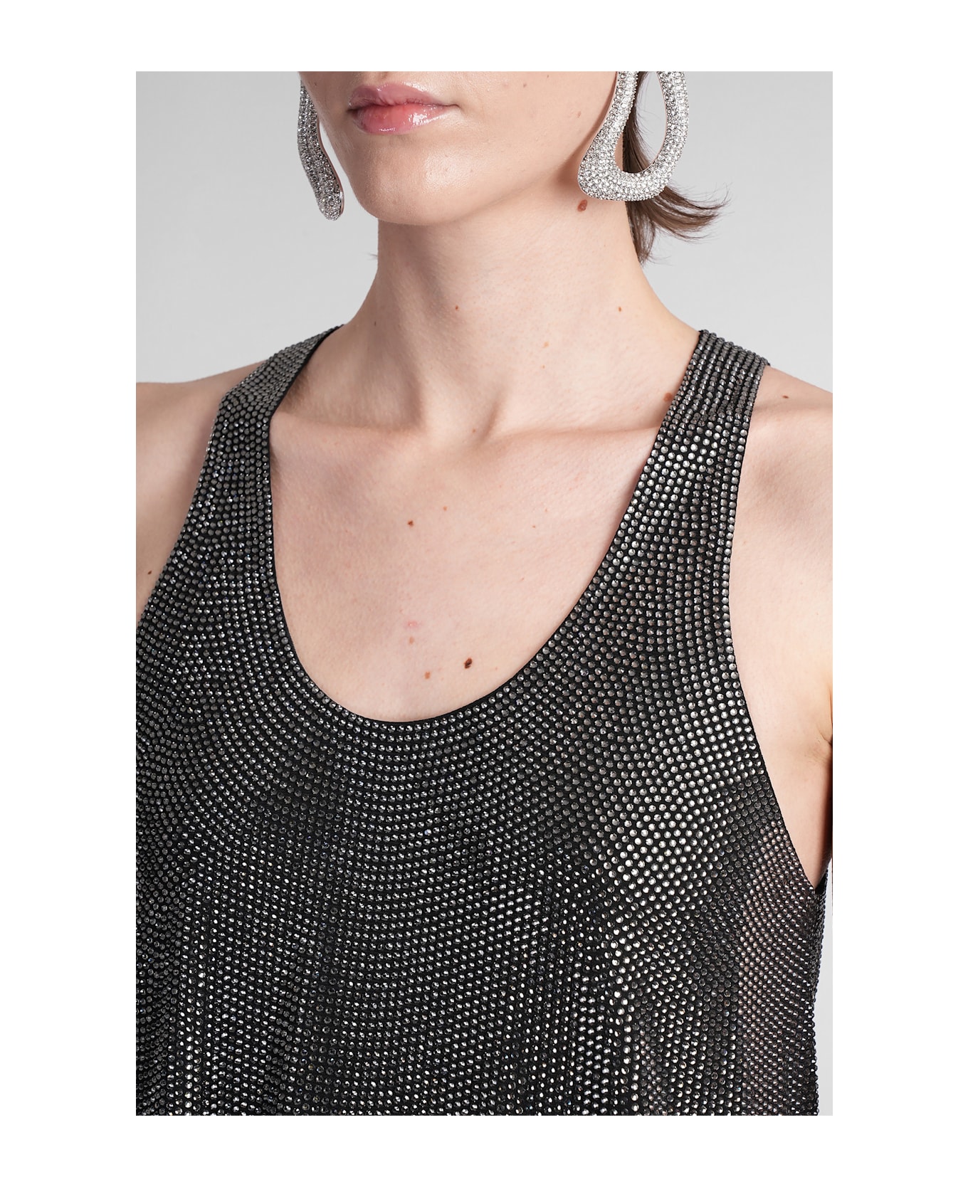 Giuseppe di Morabito Tank Top In Black Viscose - black