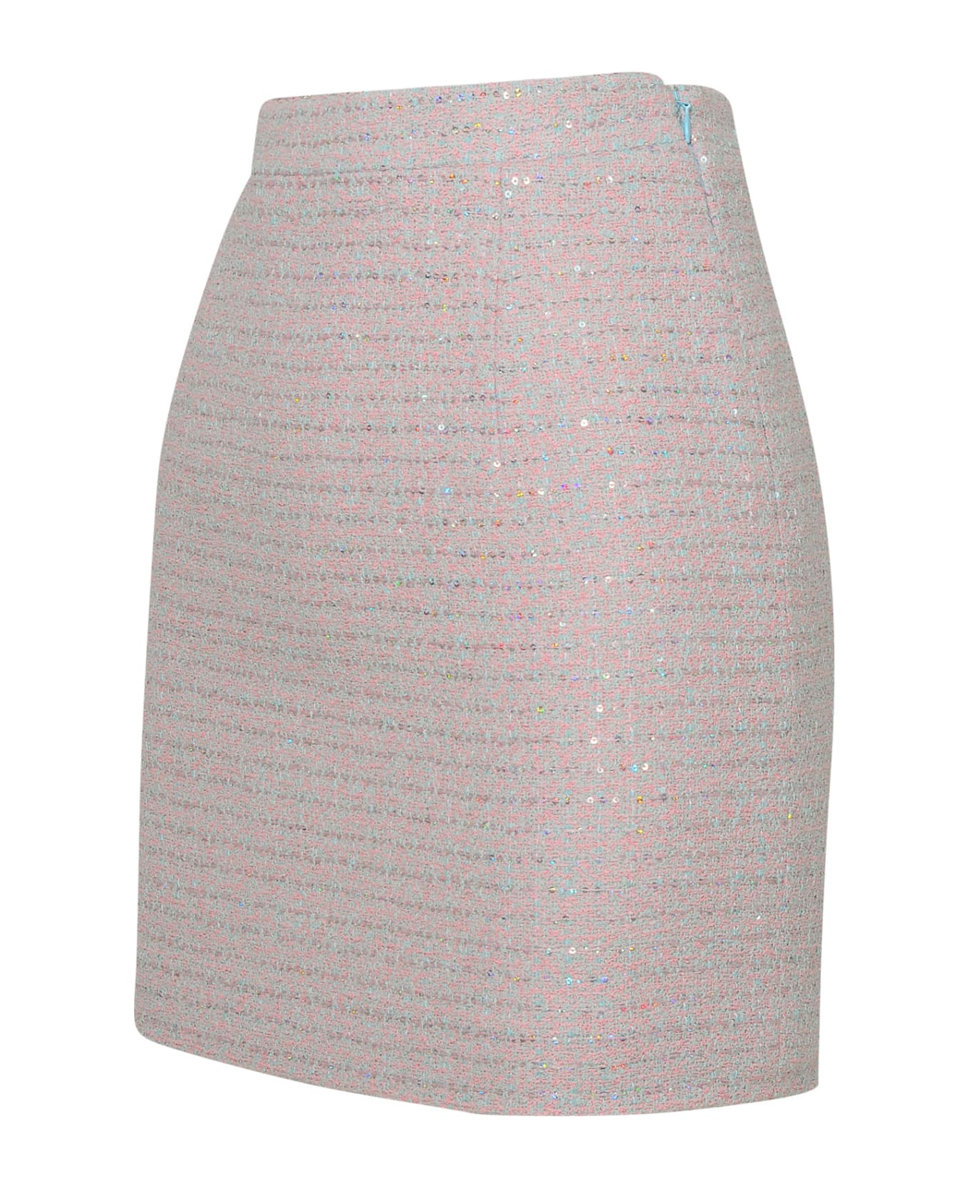 Alessandra Rich Pink Cotton Blend Skirt - Pink