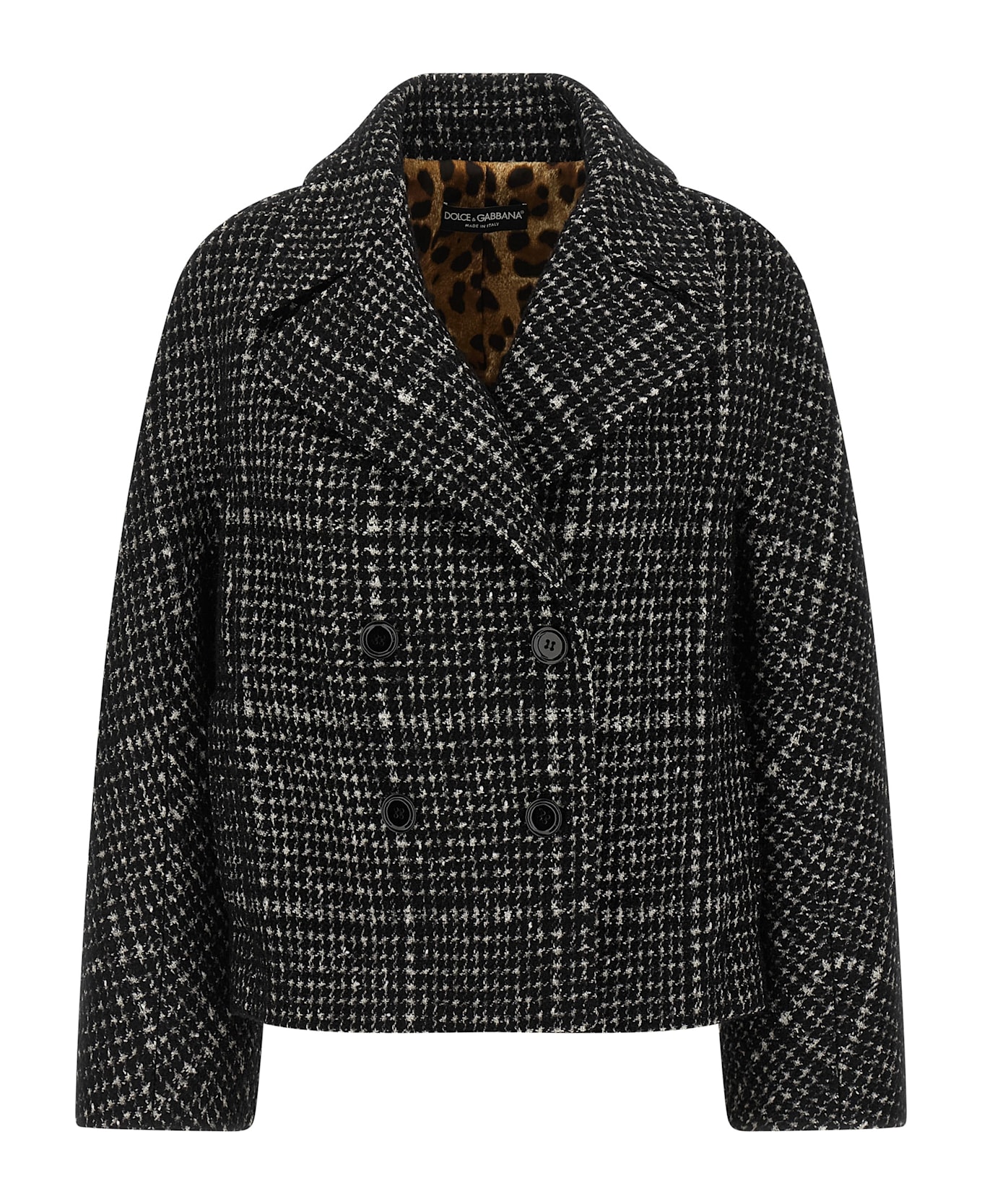 Dolce 
Gabbana Houndstooth Coat - White/Black