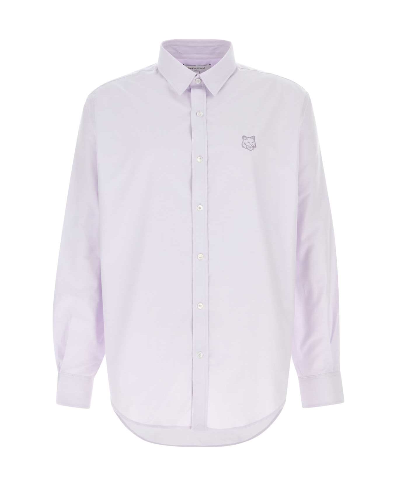 Maison Kitsuné Lilac Oxford Shirt - SOFTMAUVE