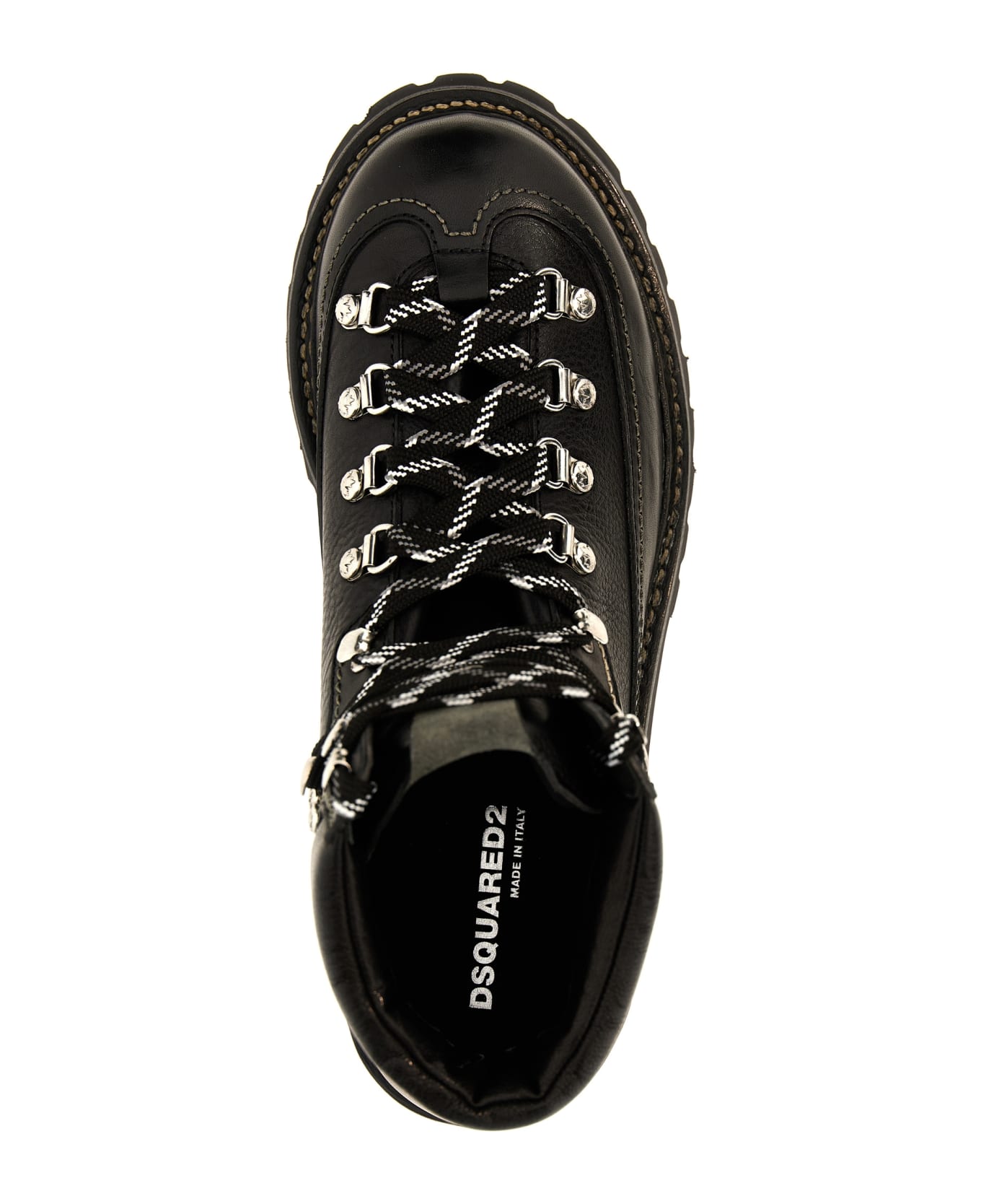 Dsquared2 Canadian Lace-up Leather Ankle Boots - black