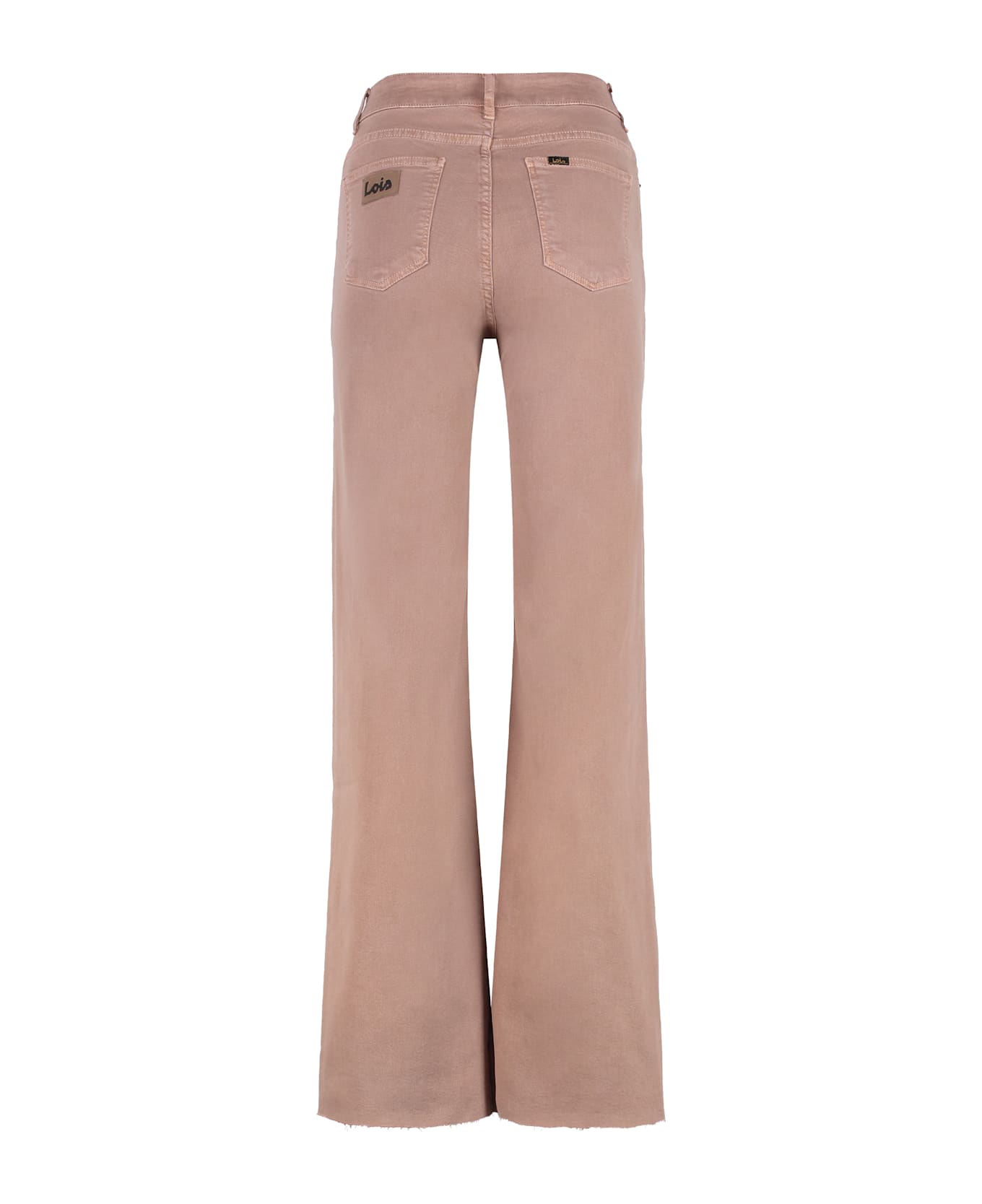 Lois Palazzo Edge 5-pocket Straight-leg Jeans - Pink