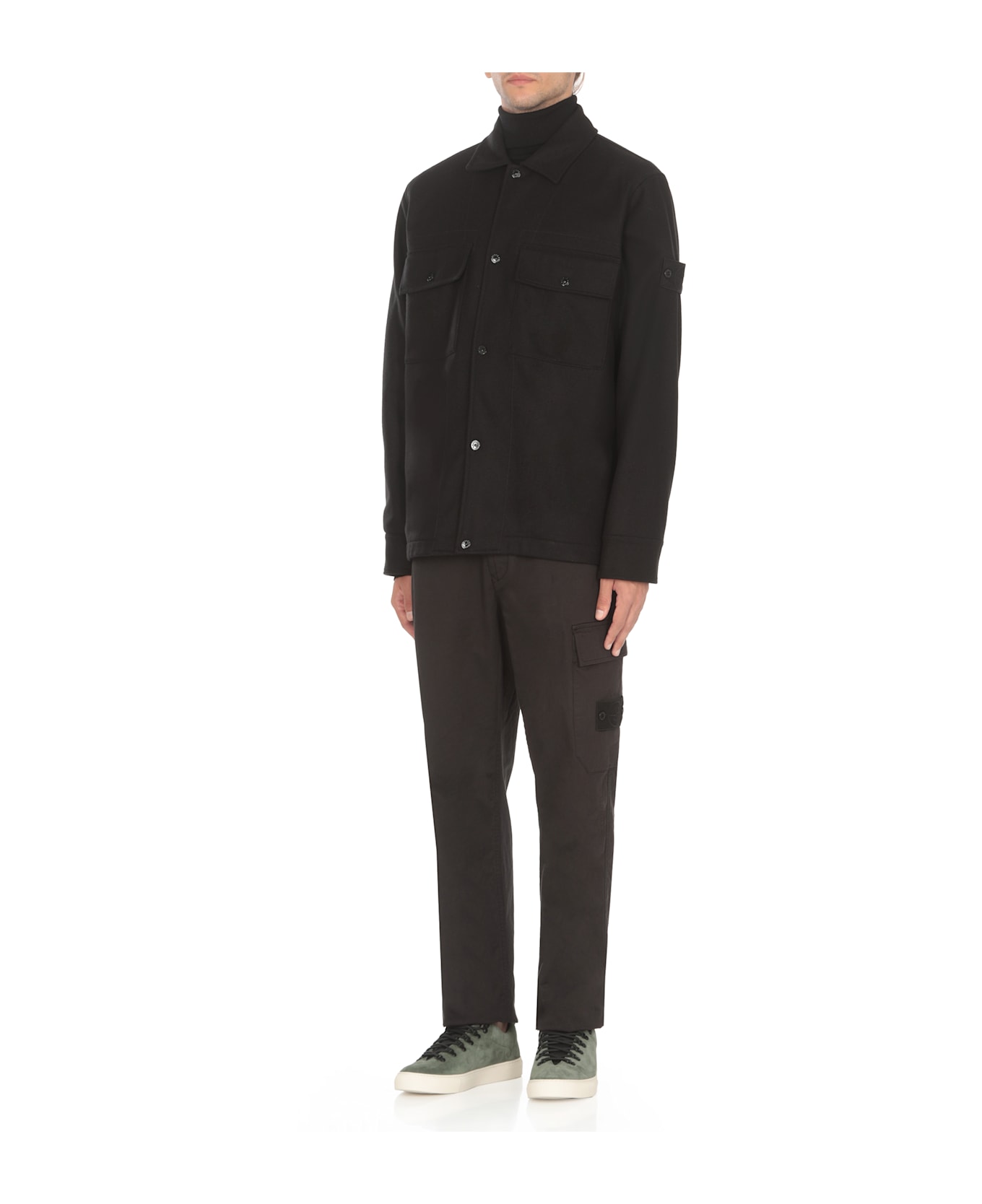 Stone Island Ghost Overshirt - Black