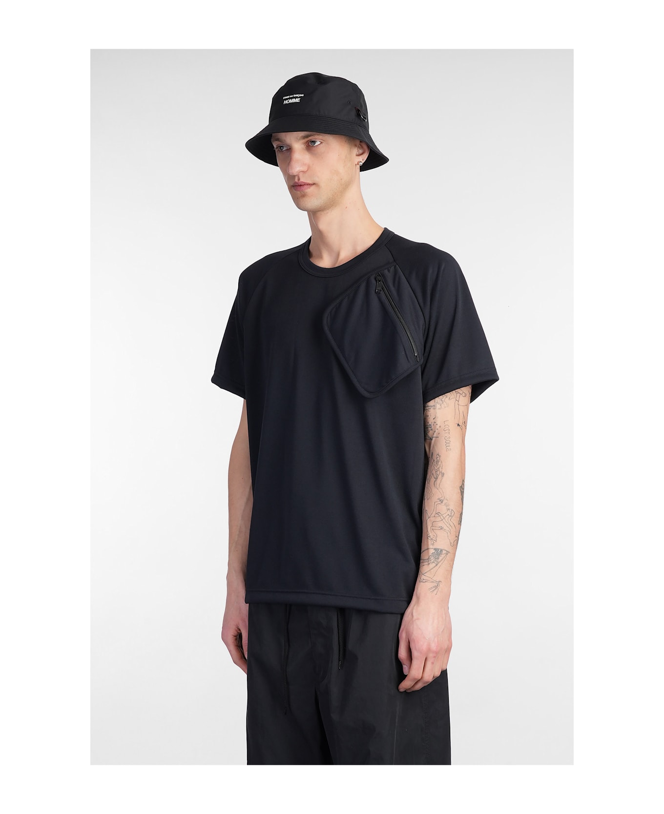 Comme Des Garçons Homme Plus T-shirt In Black Polyester - black