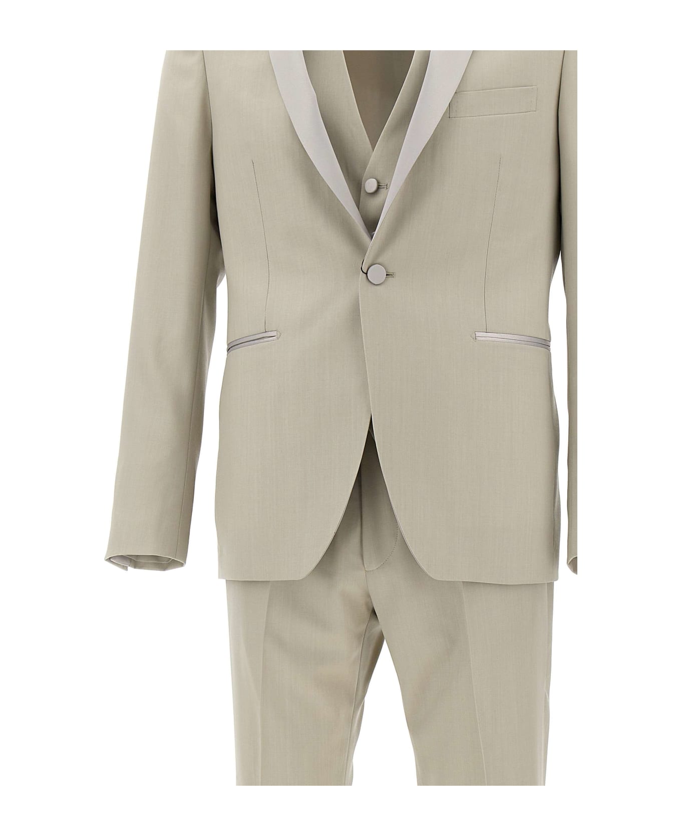 Tagliatore Three-piece Formal Suit - Green/grey