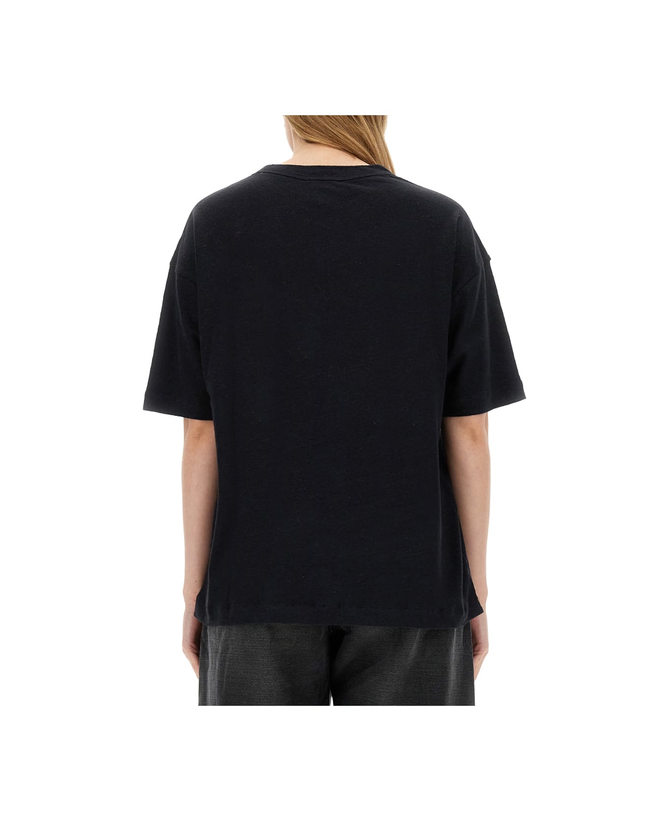 YMC Cotton And Linen T-shirt - BLACK Tシャツ