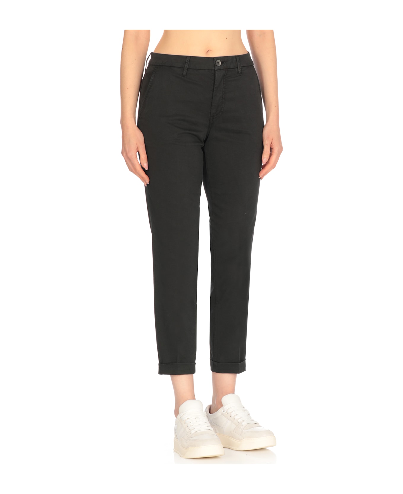 Fay Cotton Blend Pants - Black
