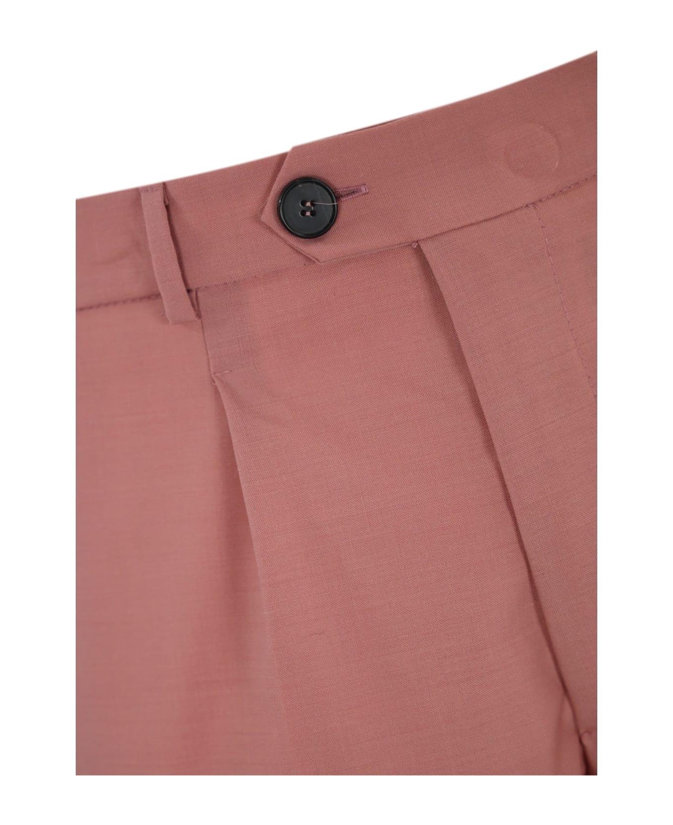 Amaranto Straight Cotton Trousers - Blush