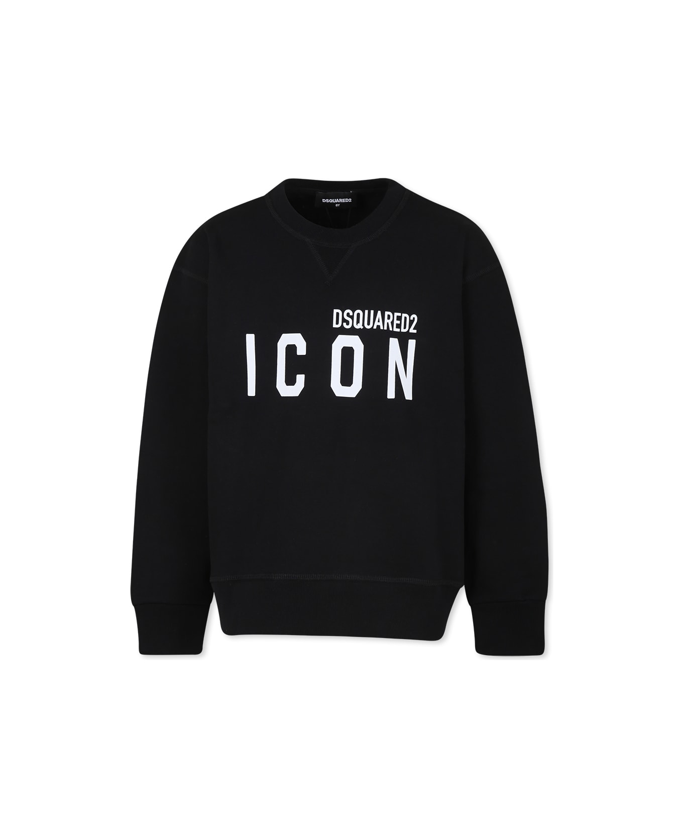 Dsquared2 Black Sweatshirt For Boy With Logo - Black