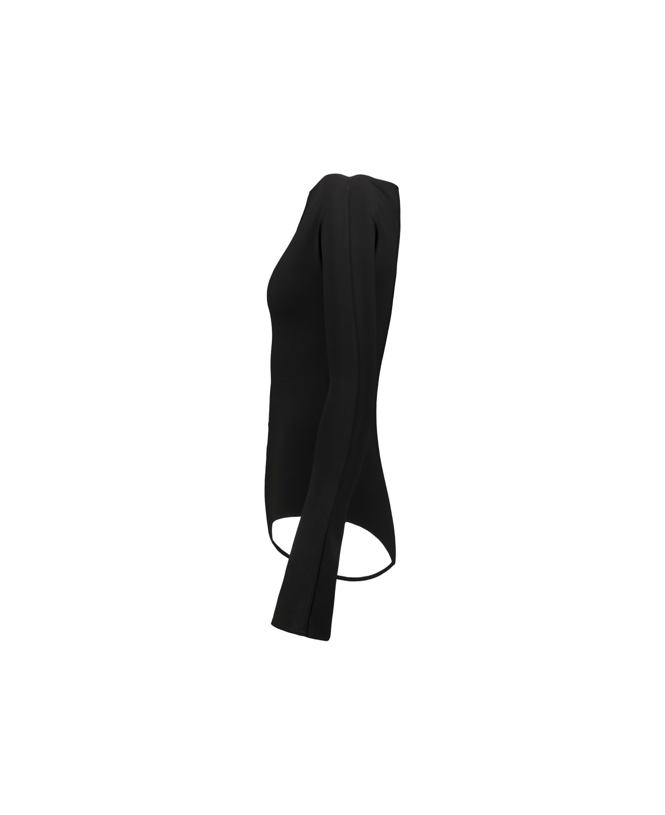 Courrèges Bodysuit With Frontal Zip - Black