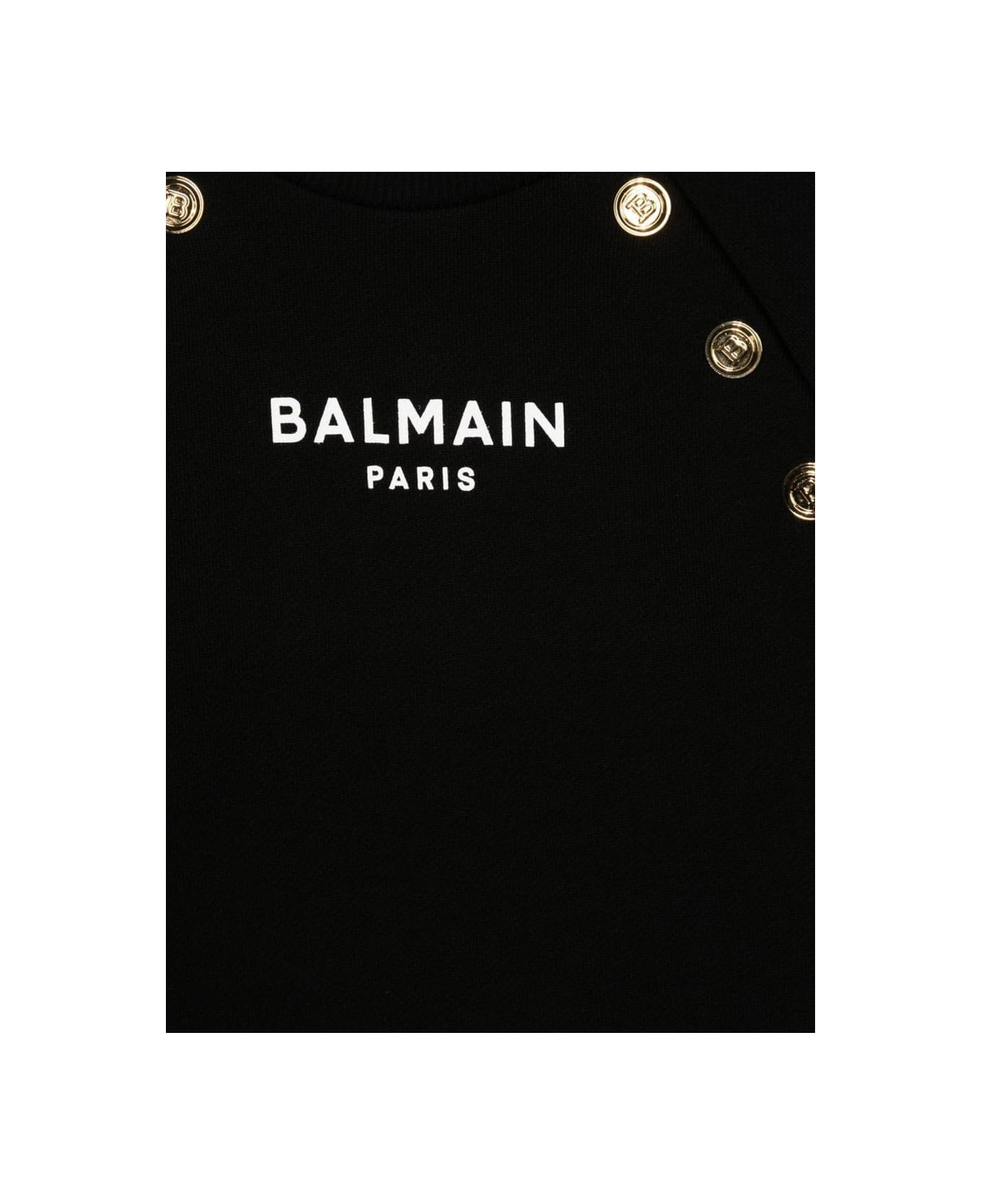 Balmain Gold Buttons Dress - BLACK