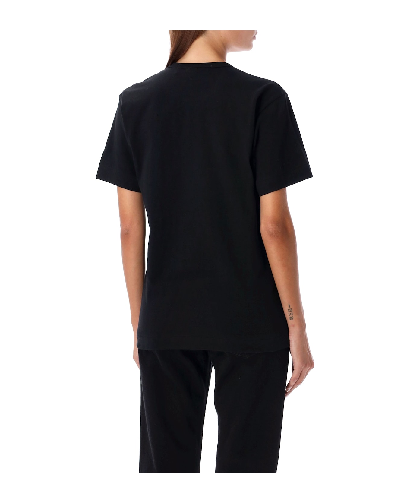 Comme des Garçons Play Classic Heart Patch Tee - BLACK