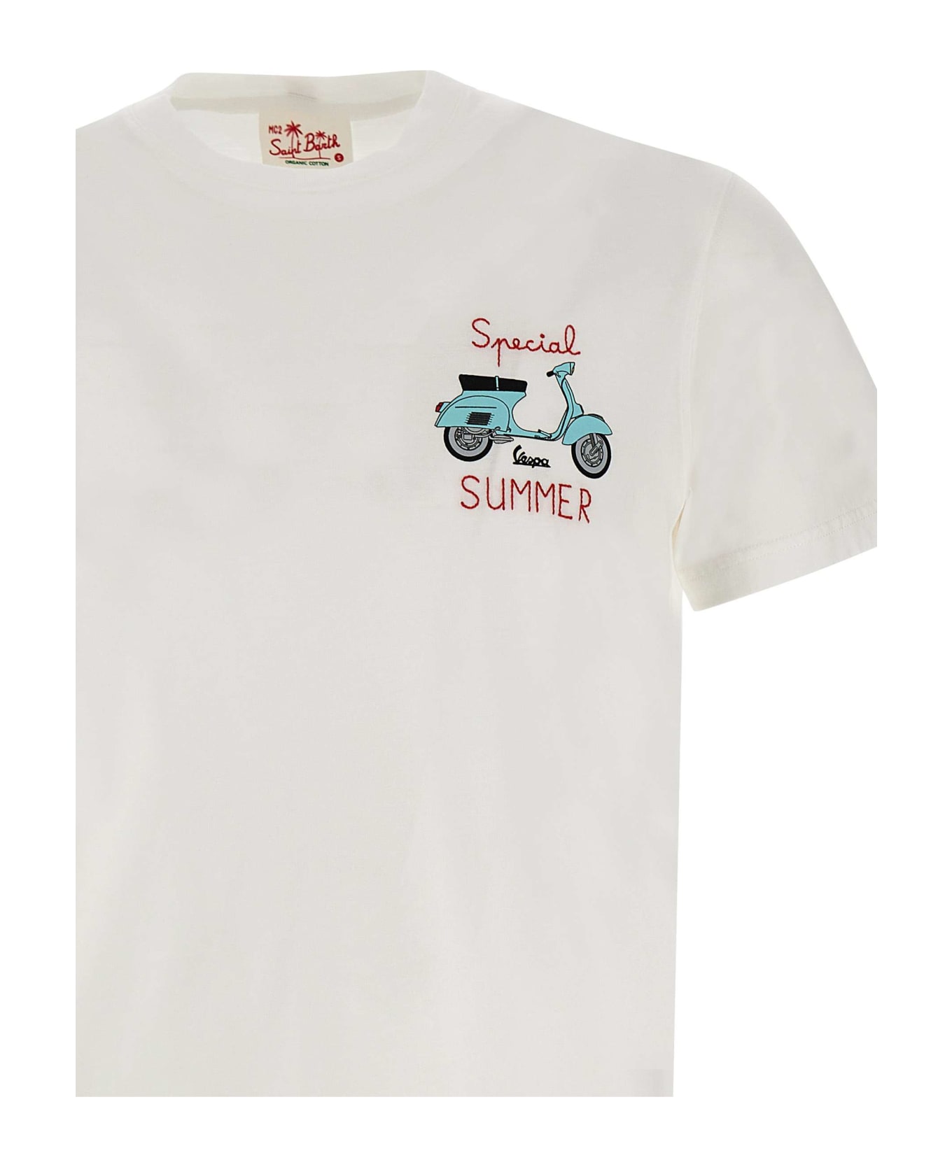 MC2 Saint Barth "special Summer" Organic Cotton T-shirt - WHITE