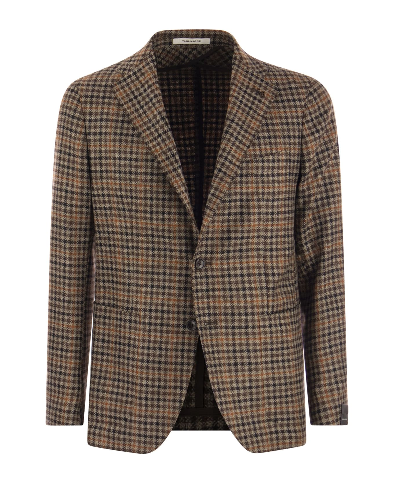 Tagliatore Montecarlo - Wool And Cashmere Checked Blazer - Brown