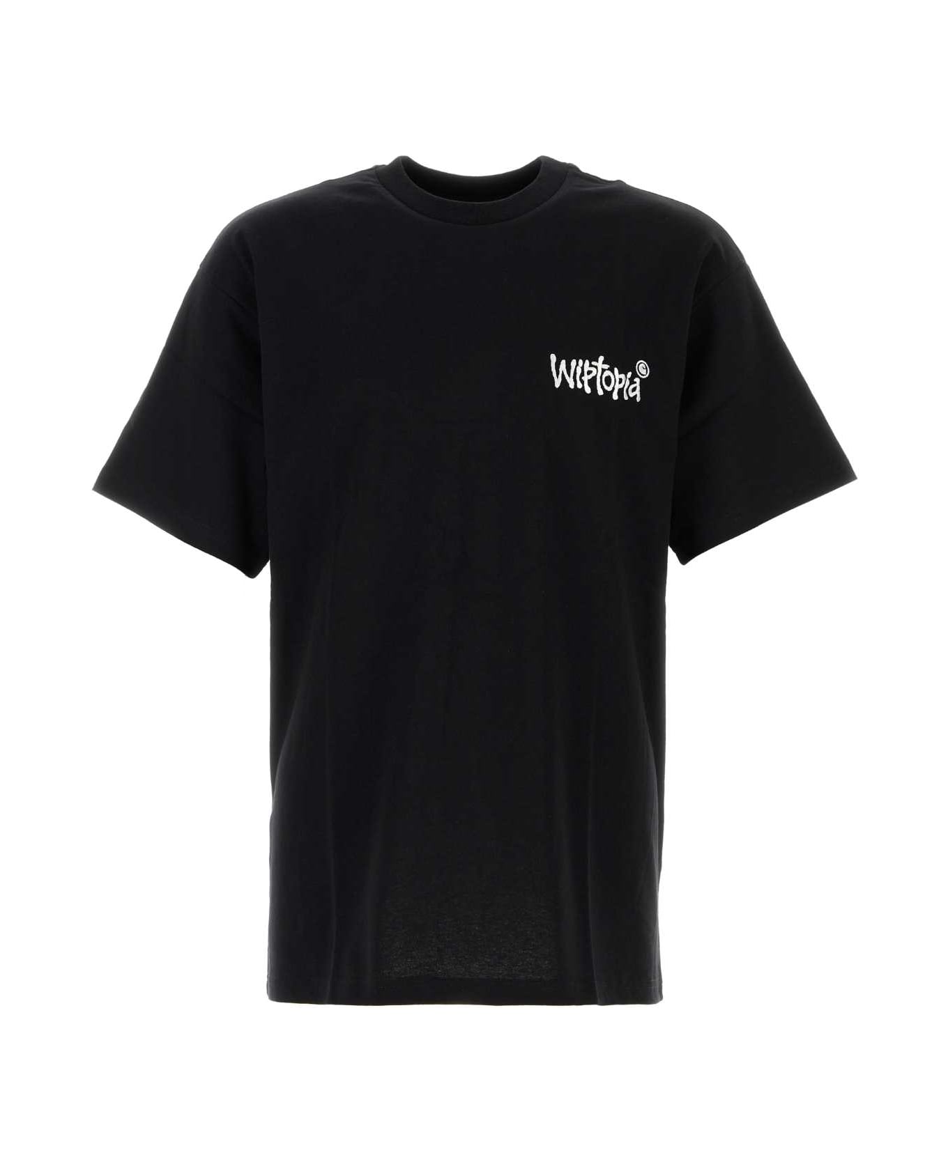 Carhartt Black Cotton S/s Wiptopia Script T-shirt - BLACKWAX K02XX