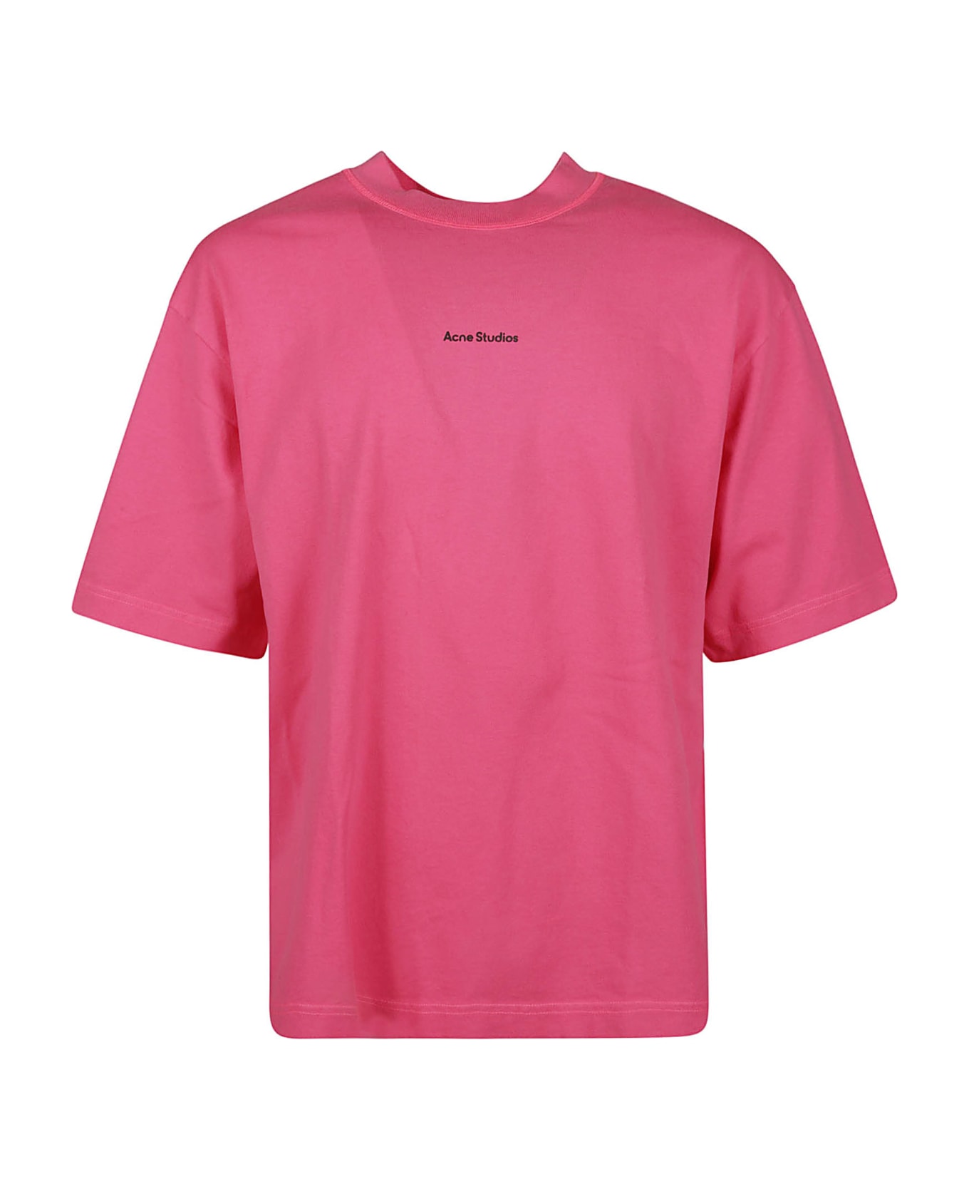 Acne Studios Regular Logo T-shirt - Neon Pink