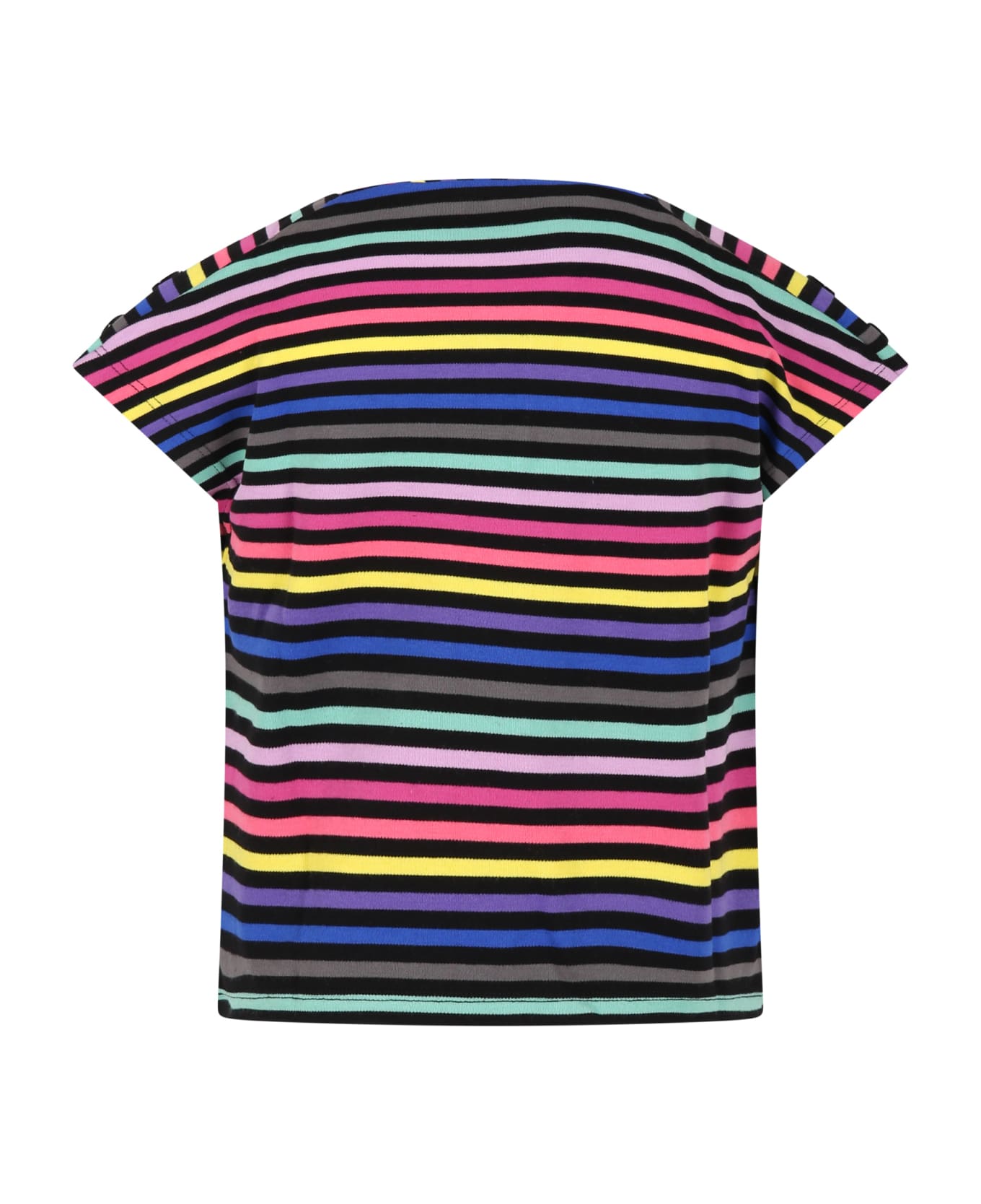 Rykiel Enfant Multicolor T-shirt For Girl With Embroided Logo - Multicolor
