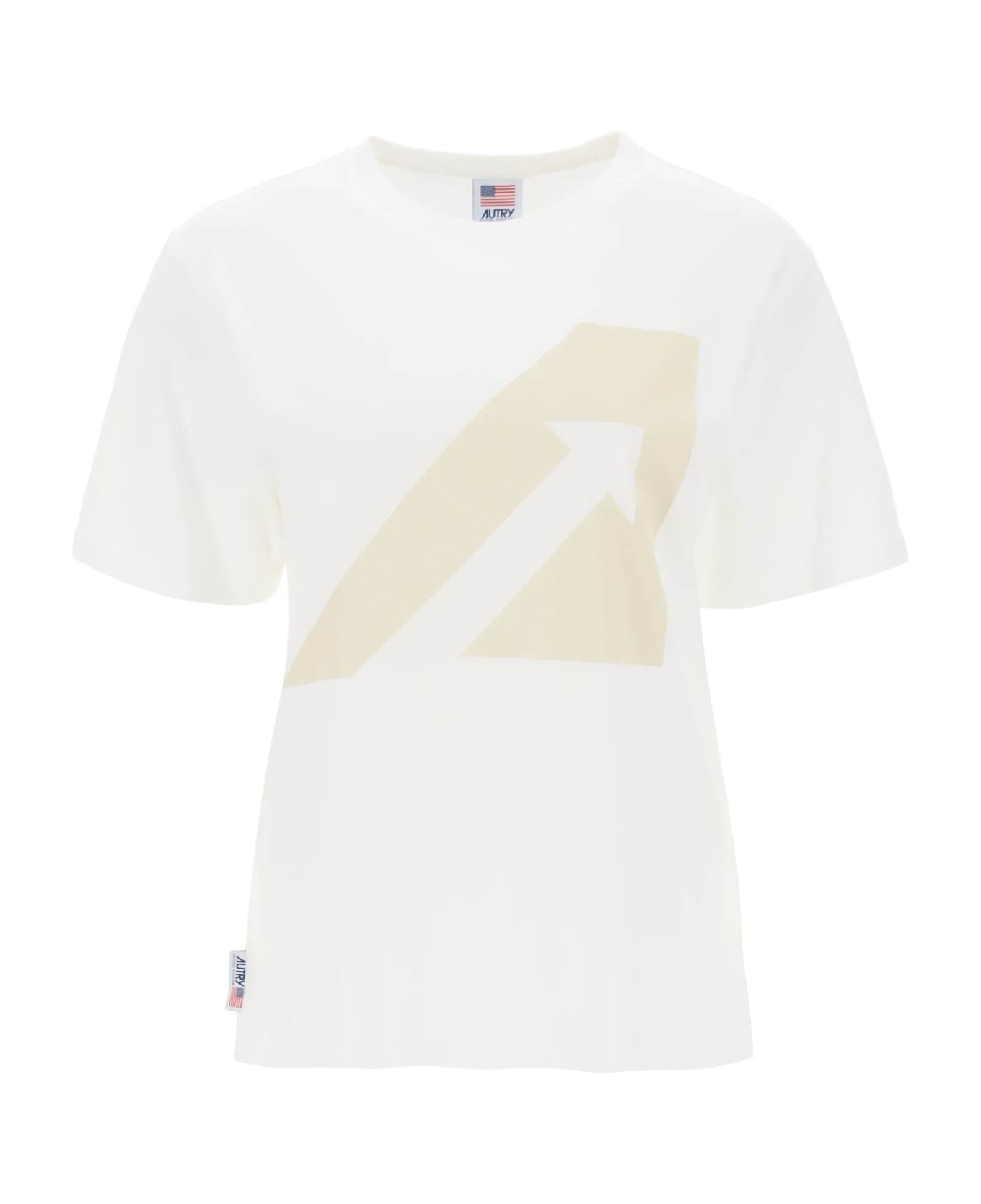 Autry T-shirt With Logo Print - WHITE (White) Tシャツ