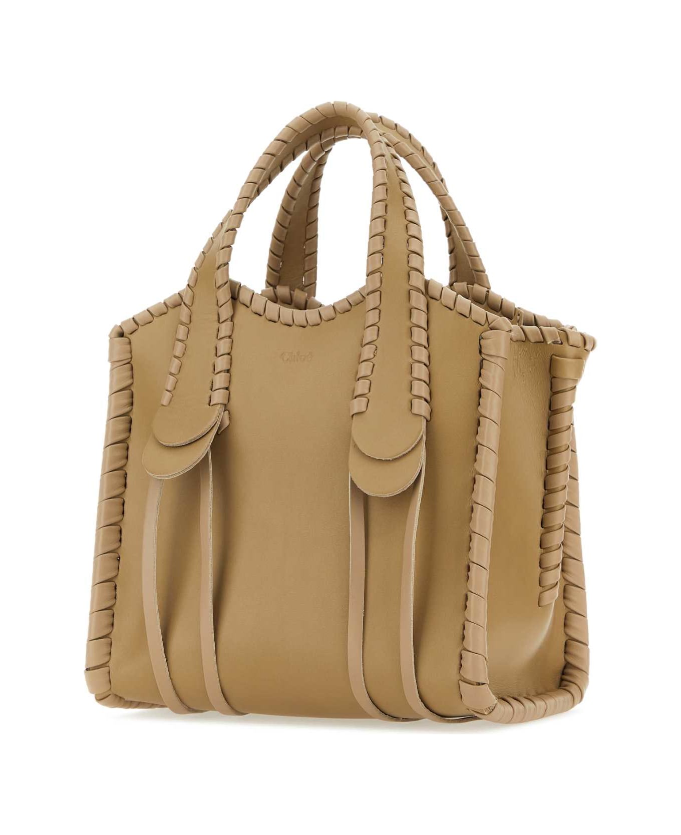 Chloé Cappuccino Leather Small Mony Handbag - ARGILBROWN