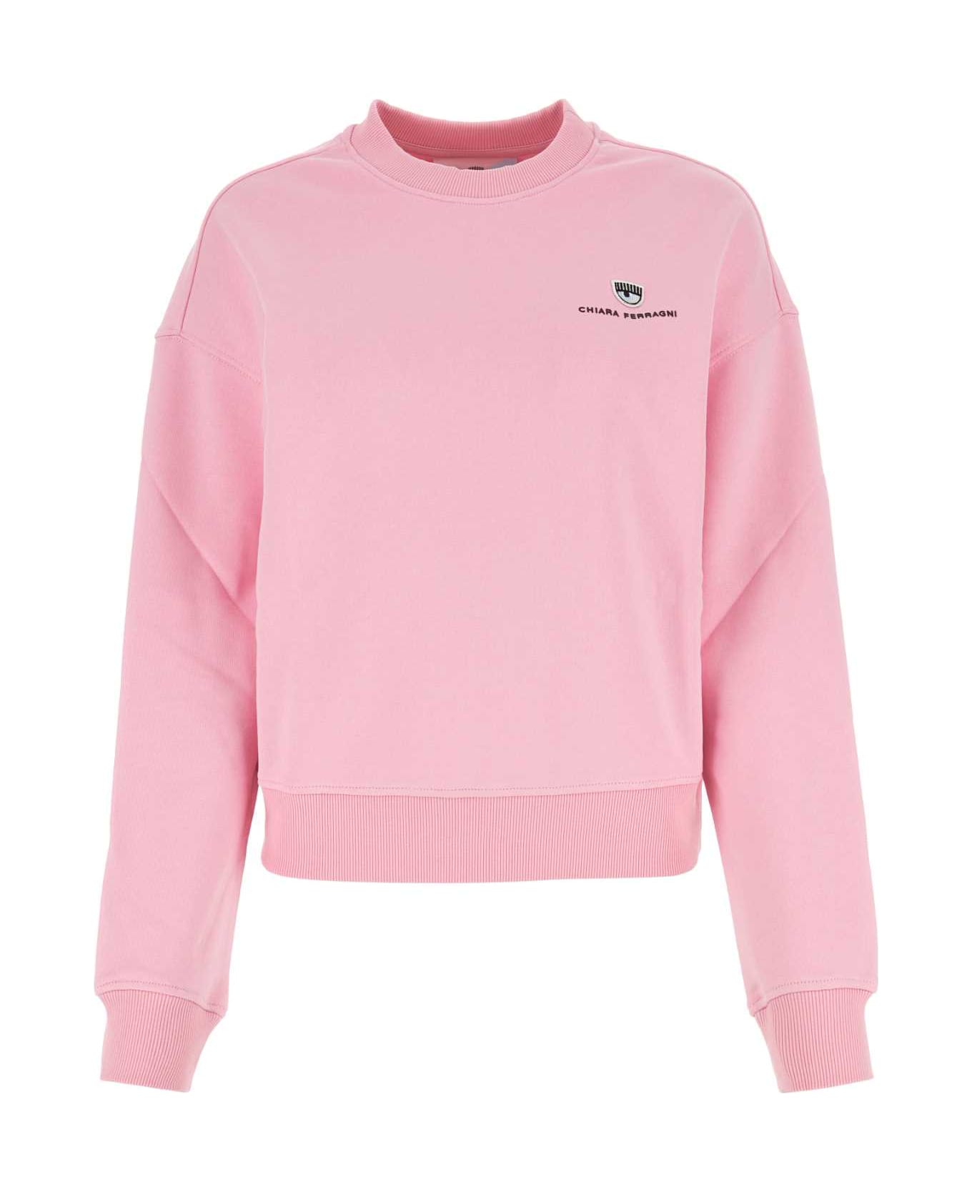 Chiara Ferragni Pink Cotton Sweatshirt - LILIACSACHET