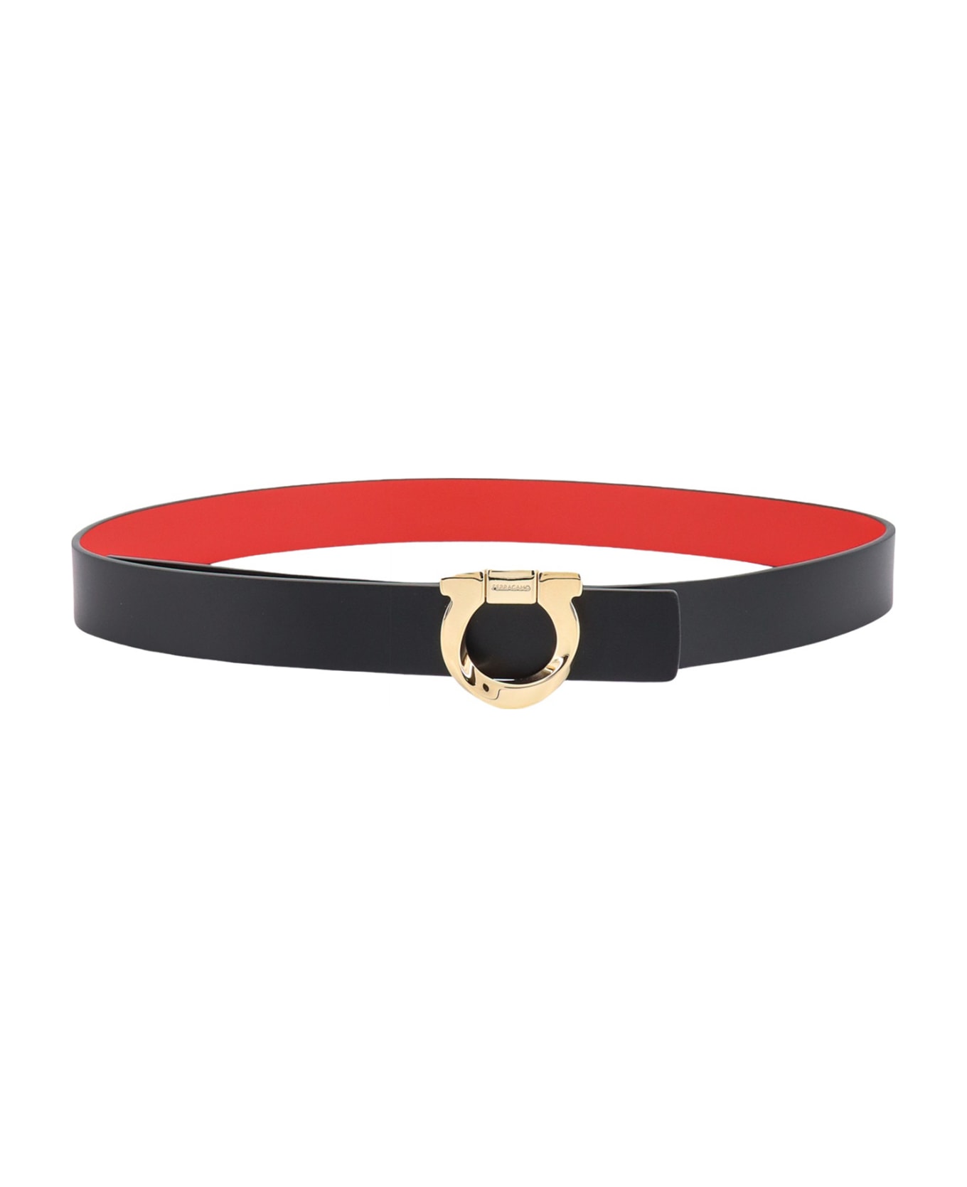 Ferragamo Belt - BLACK/RED