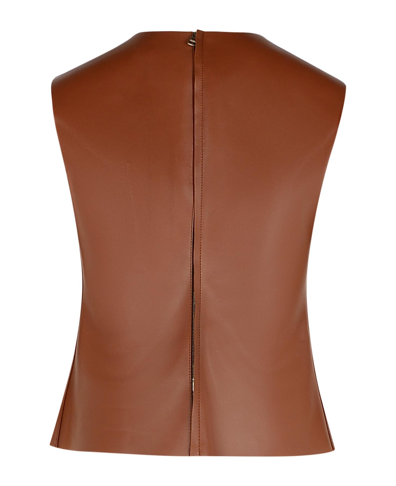 J.W. Anderson Brown Leather Tank Top - 621