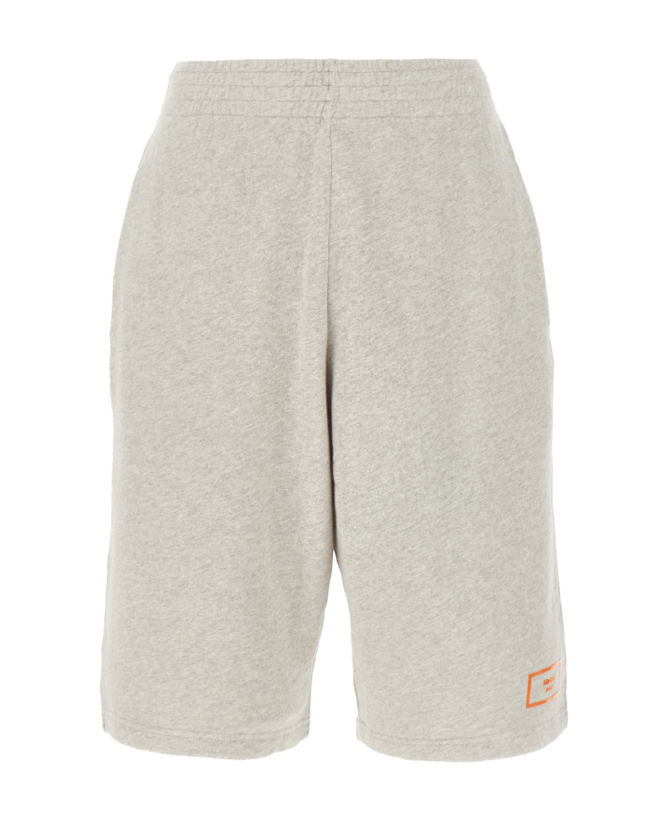 Martine Rose Melange Grey Cotton Bermuda Shorts - GREY MARL