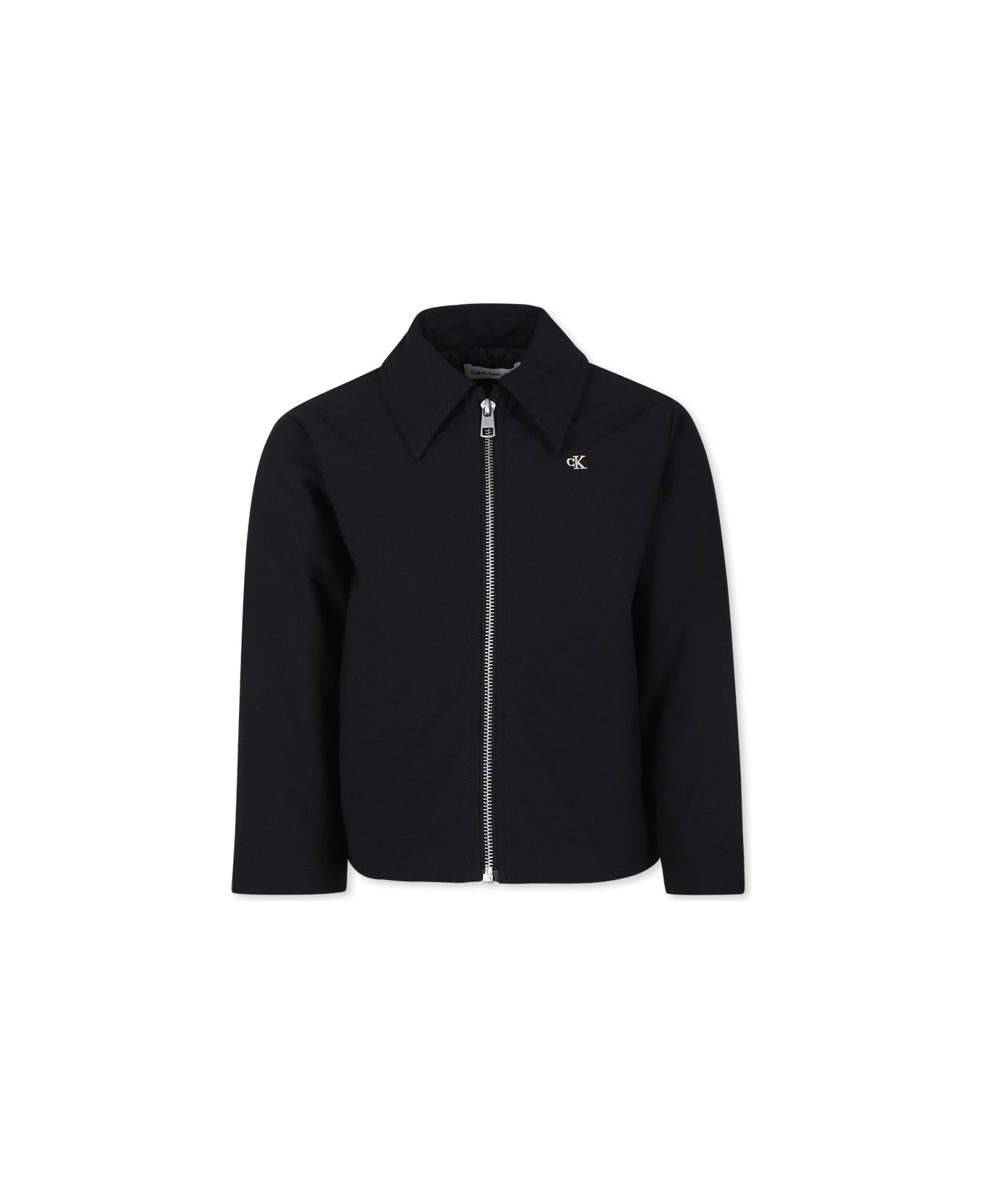 Calvin Klein Black Jacket For Boy With Logo - Black