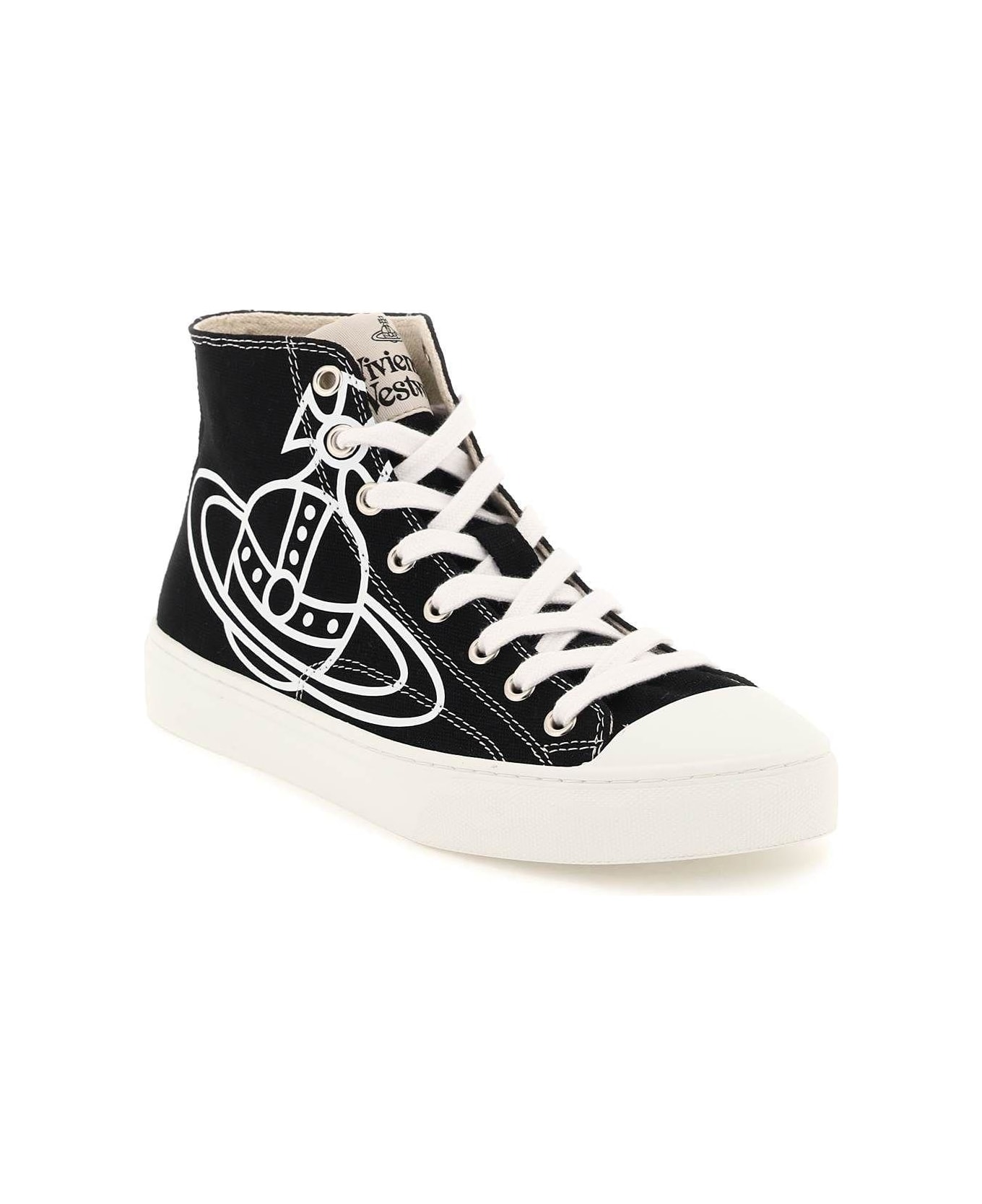 Vivienne Westwood Plimsoll High Top Canvas Sneakers - Nero スニーカー