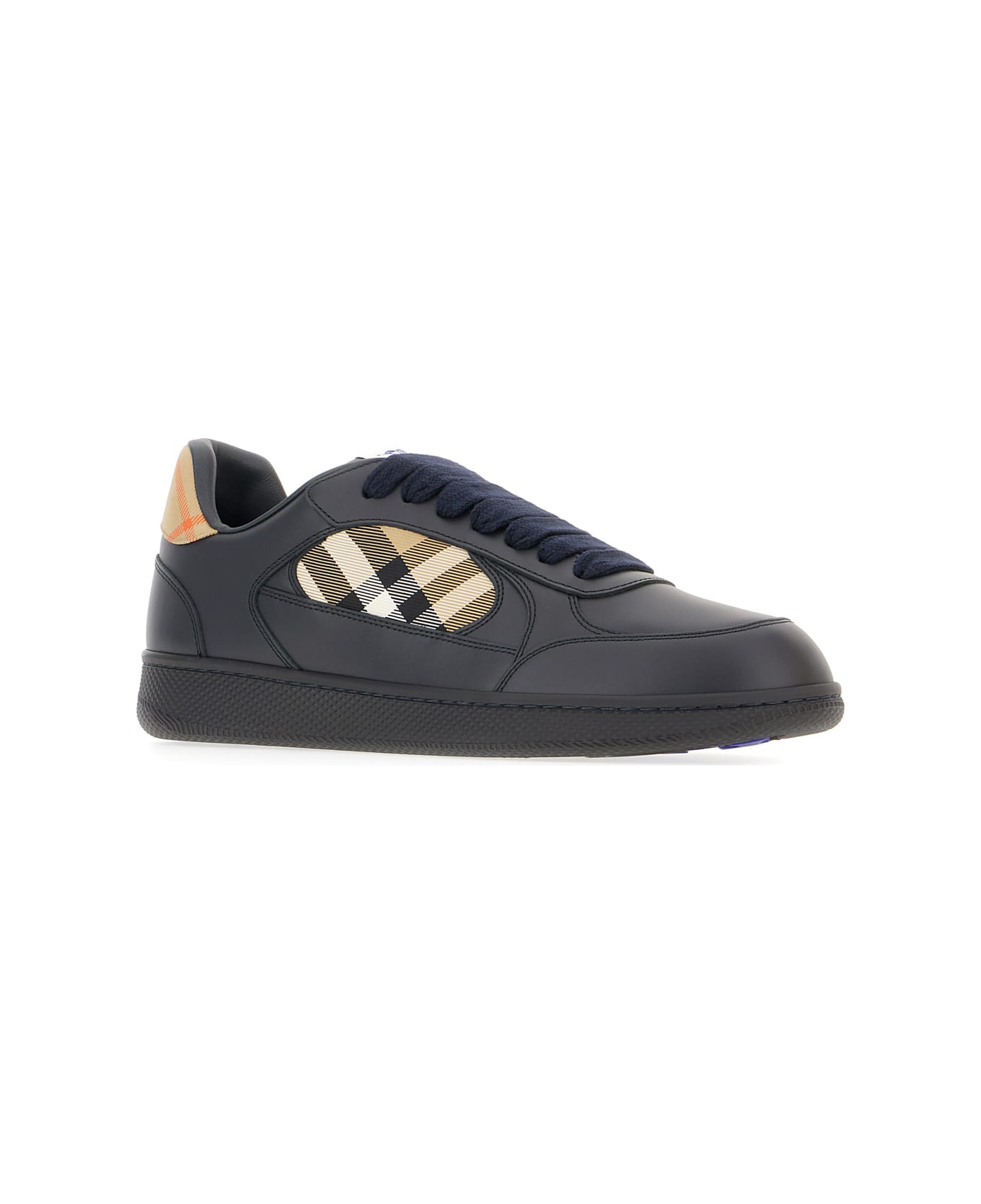 Burberry Midnight Blue Leather Terrence Sneakers - INDIGO SAND IP CHK スニーカー