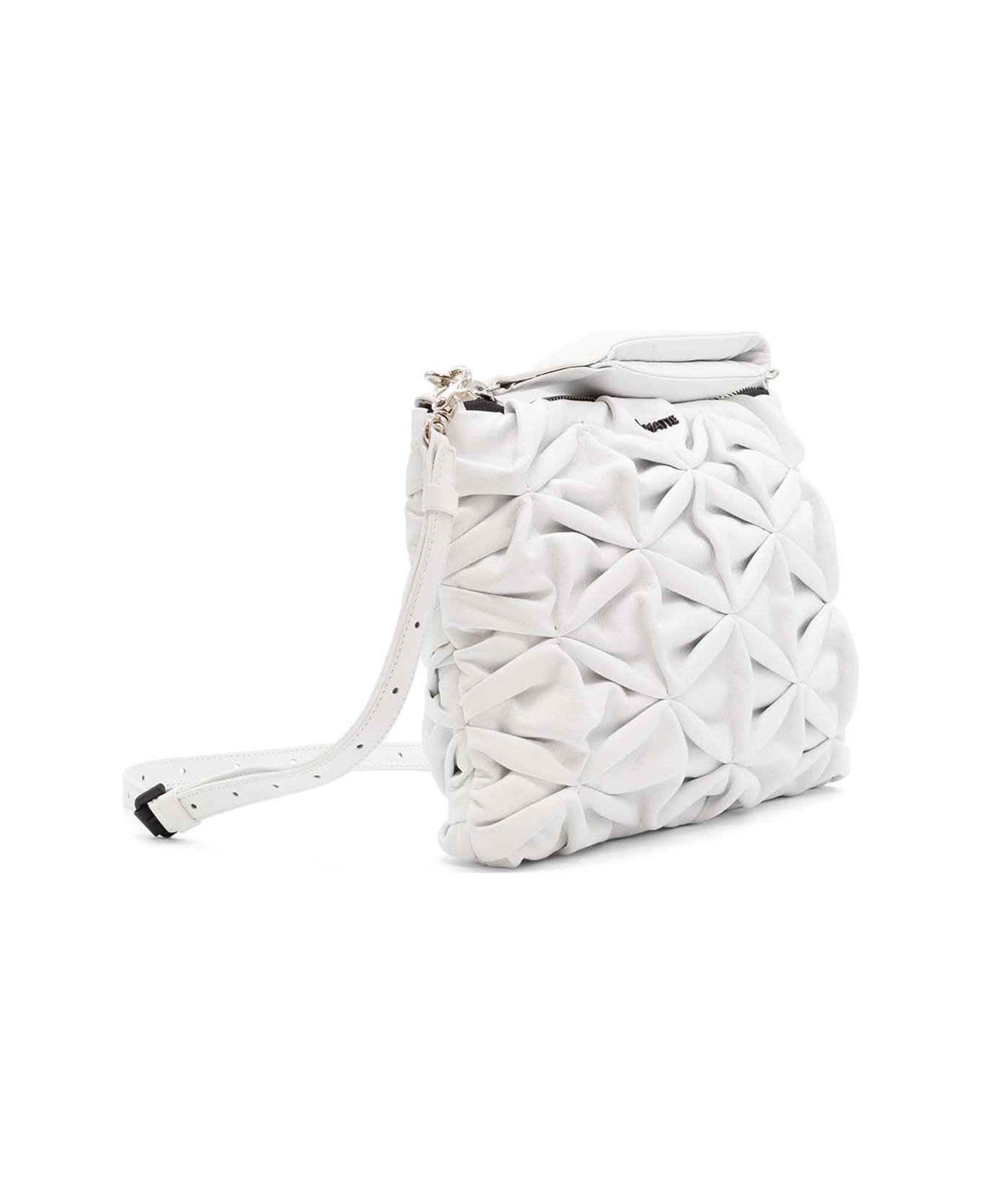 Vic Matié White Leather Bag With Shoulder Strap - WHITE