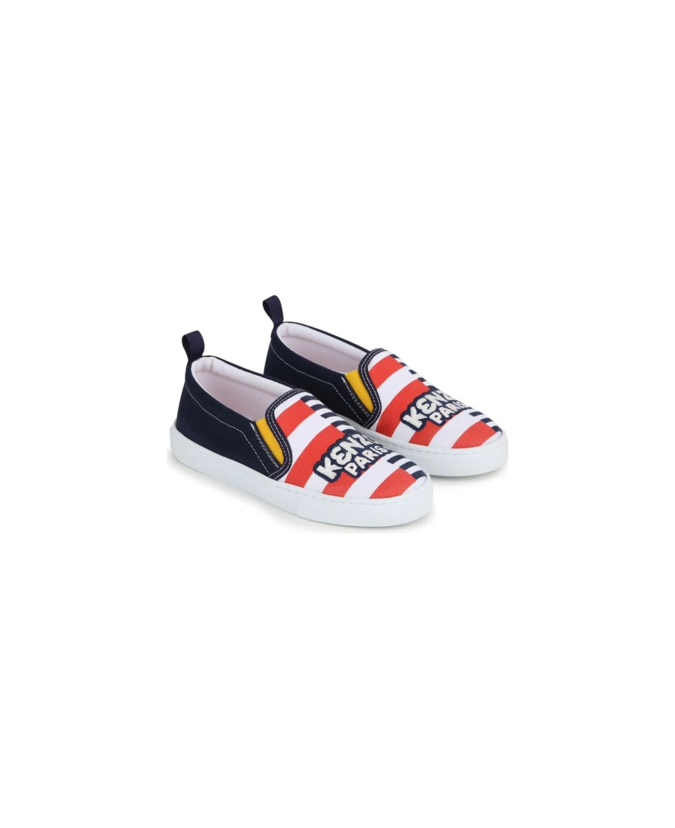 Kenzo Kids Sneakers Con Stampa - Multicolor